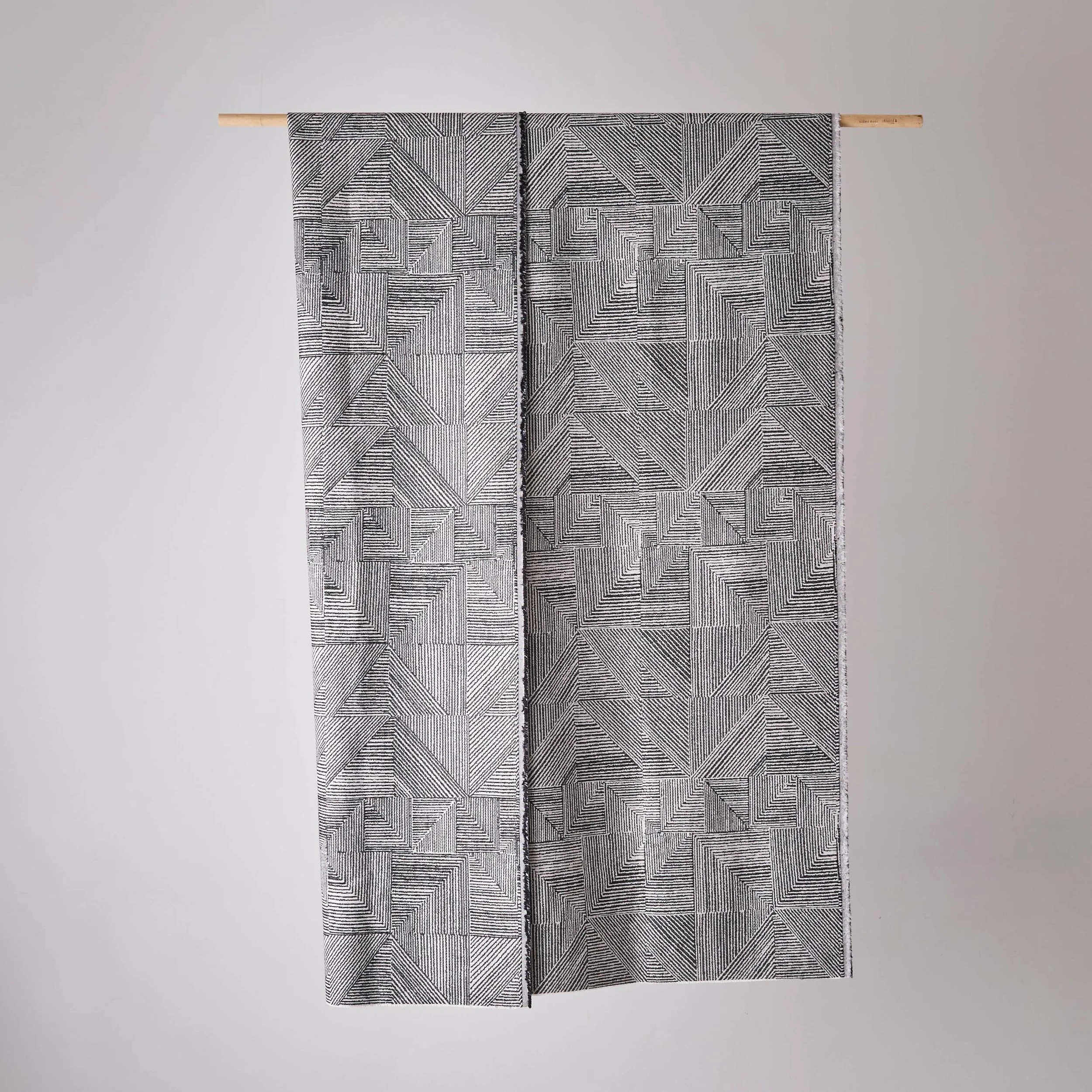 A throw from the 'Monochrome Series' by Beatrice Larkin, which will be seen at the London Design Festival 2016