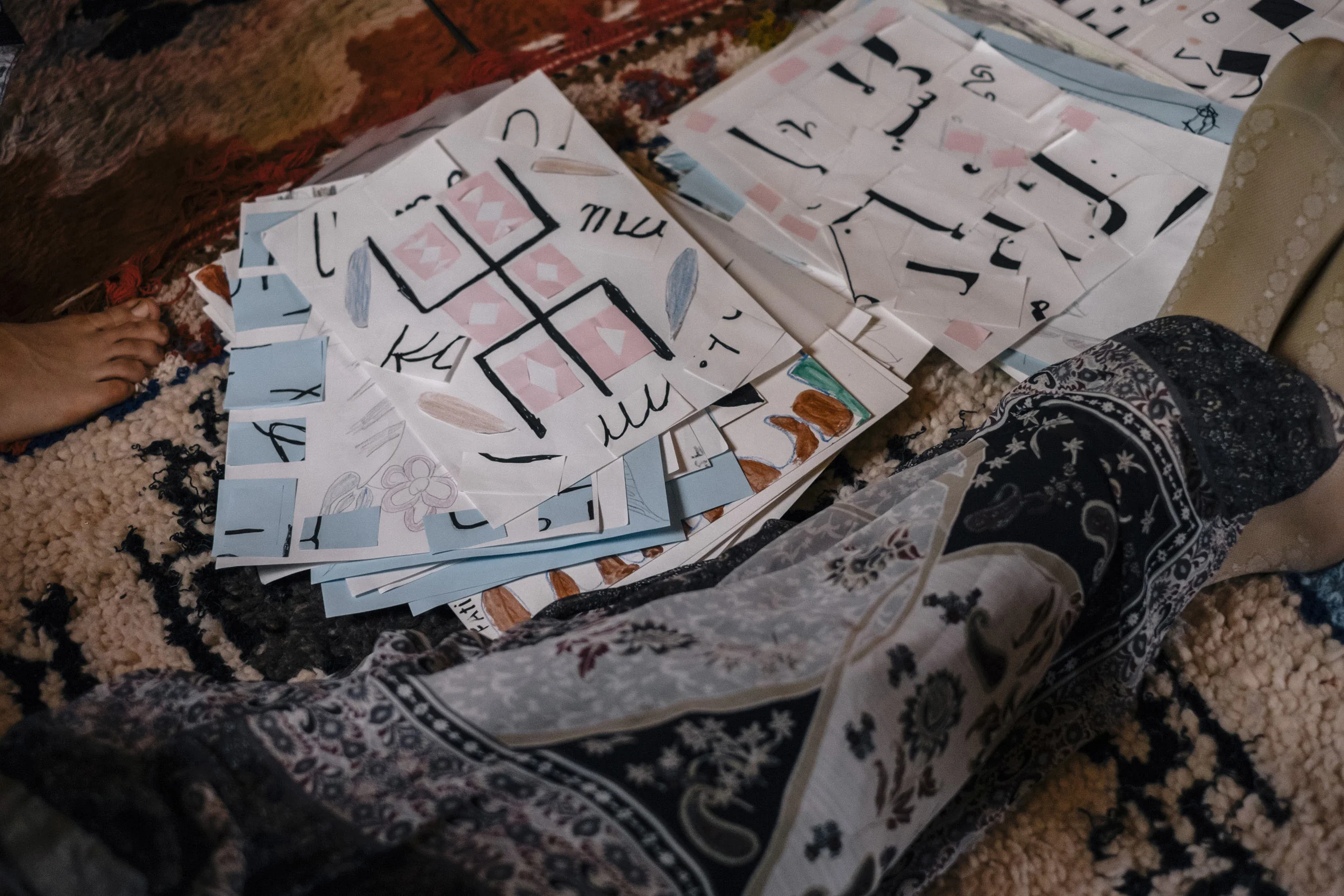Design alternatives from the weavers: One final design from each weaver was transformed to a rug, made from traditional techniques.