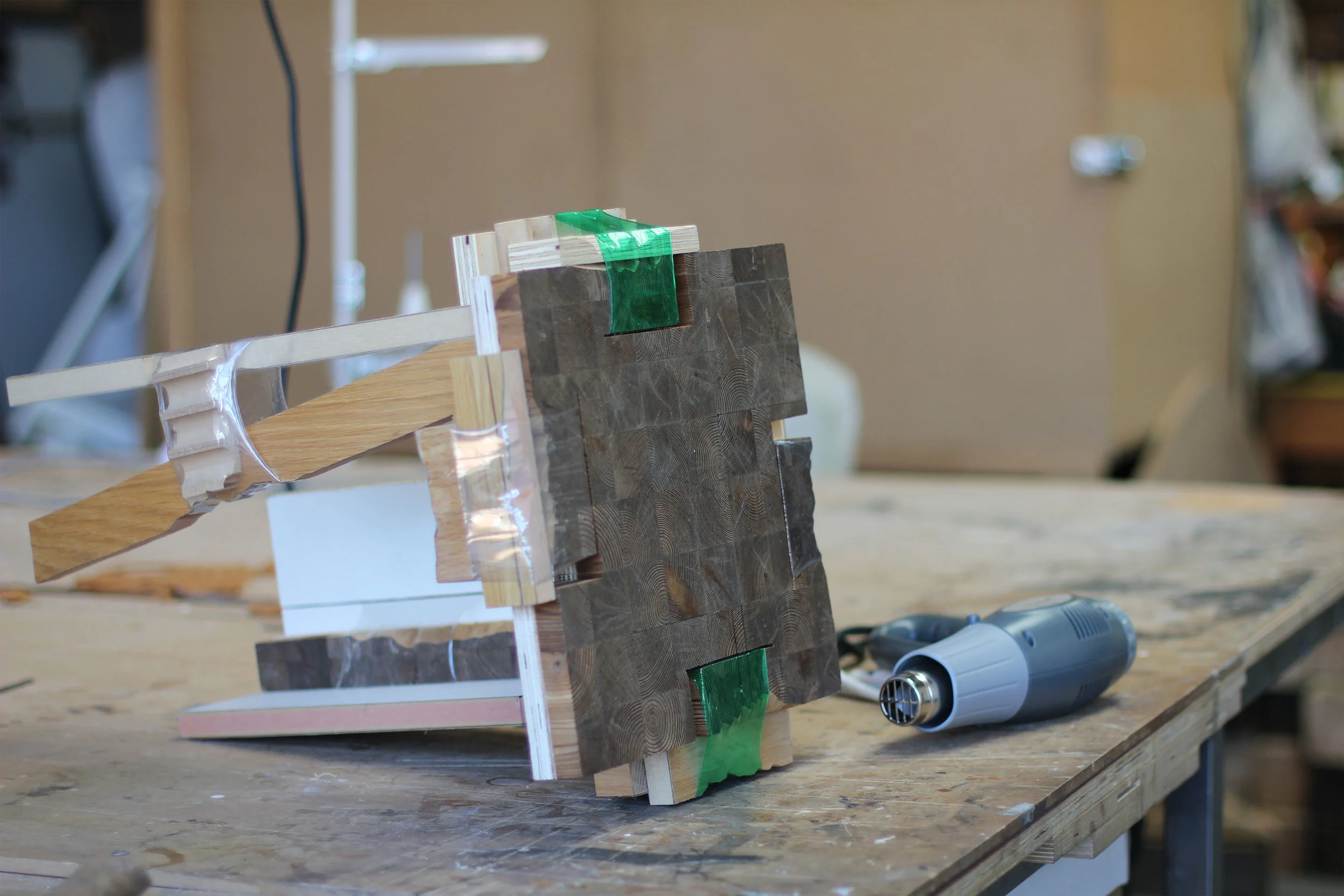 The making of a piece of furniture using the Joining Bottles technique illustrates it's simplicity, strength, and accessibility. 