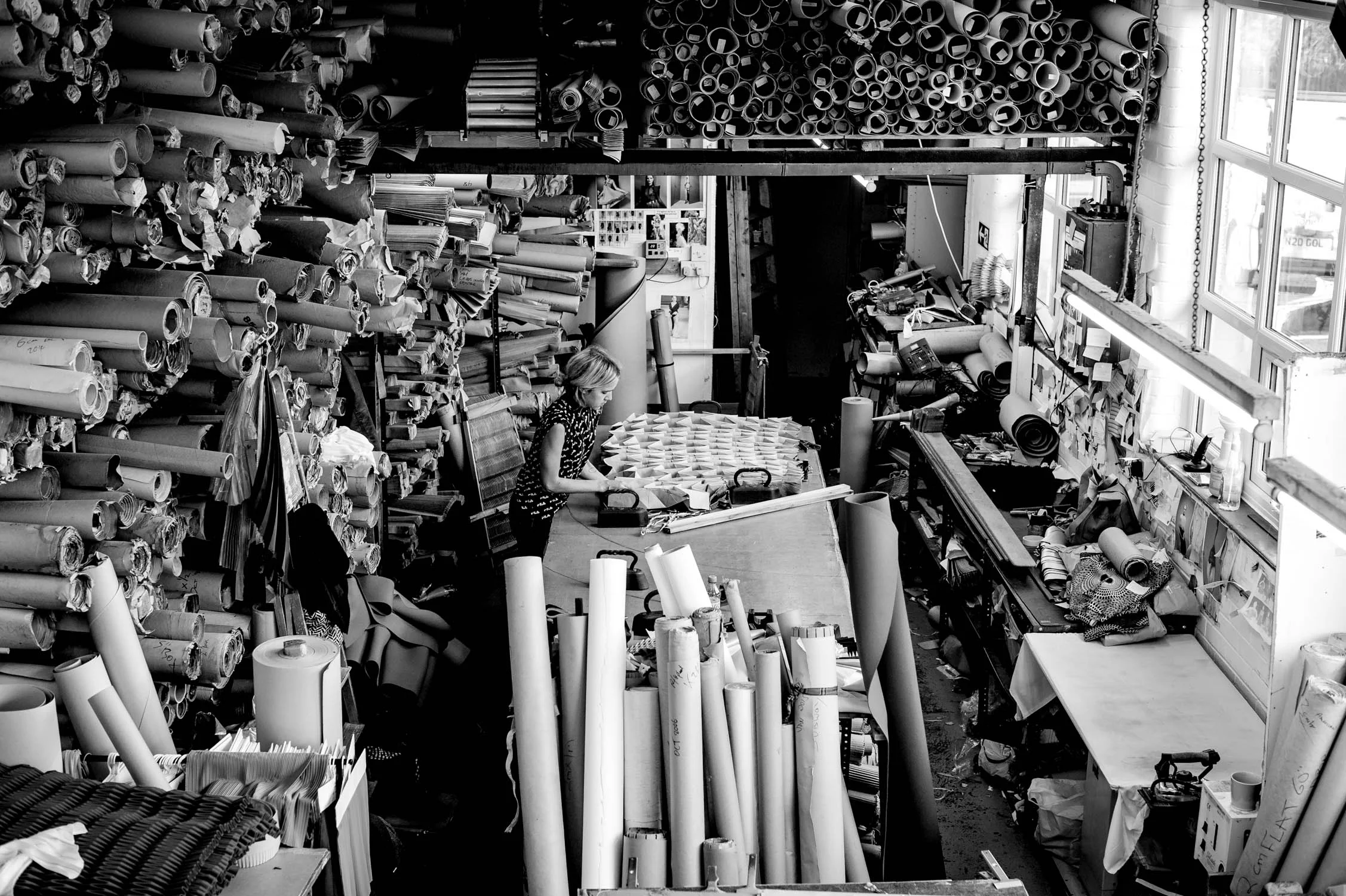 Jule Waibel in her studio, Unfolding materials and objects