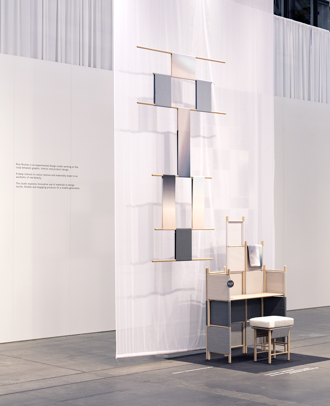 Rive Roshan's installation at Northmodern 2016: Displaying varying scales and forms of their Circadian Tapestry and Loom Bound