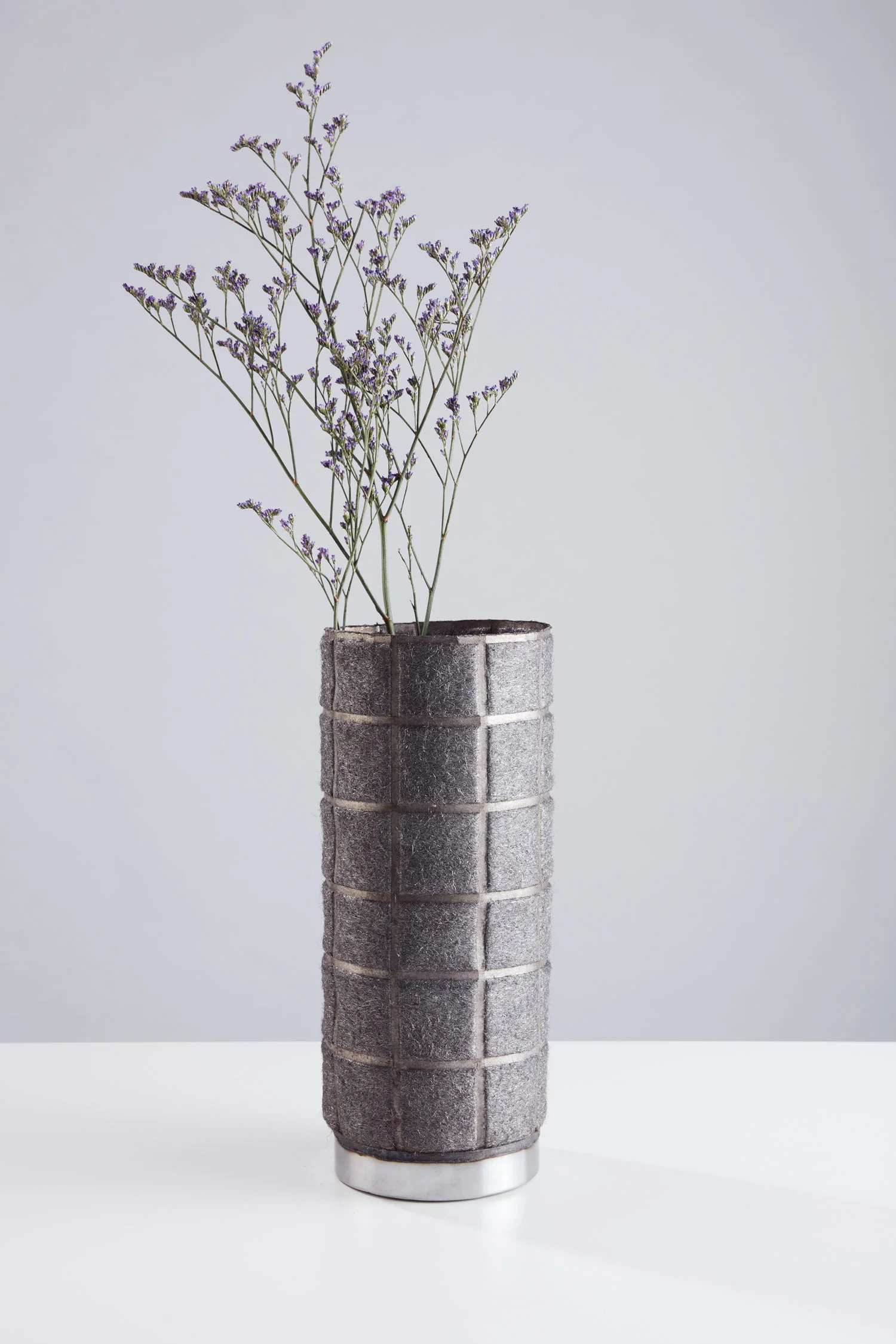 A vase from The Soft Side of Steel series by Studio Ilio
