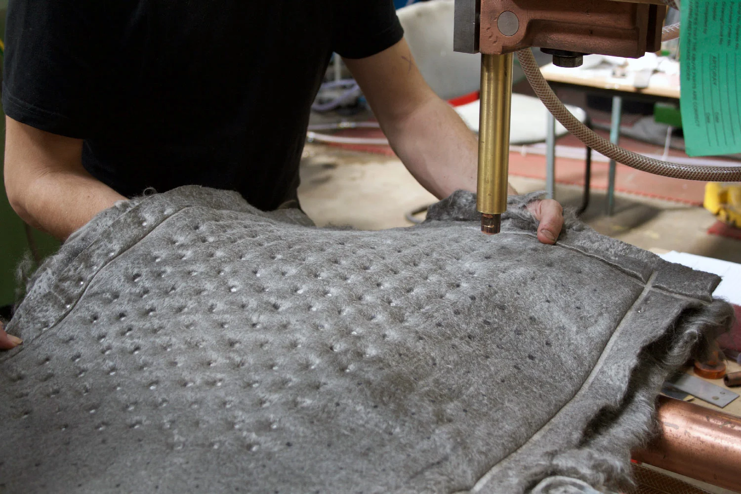 Reformatting steel fibers into a steel textile for The Soft Side of Steel by Studio Ilio