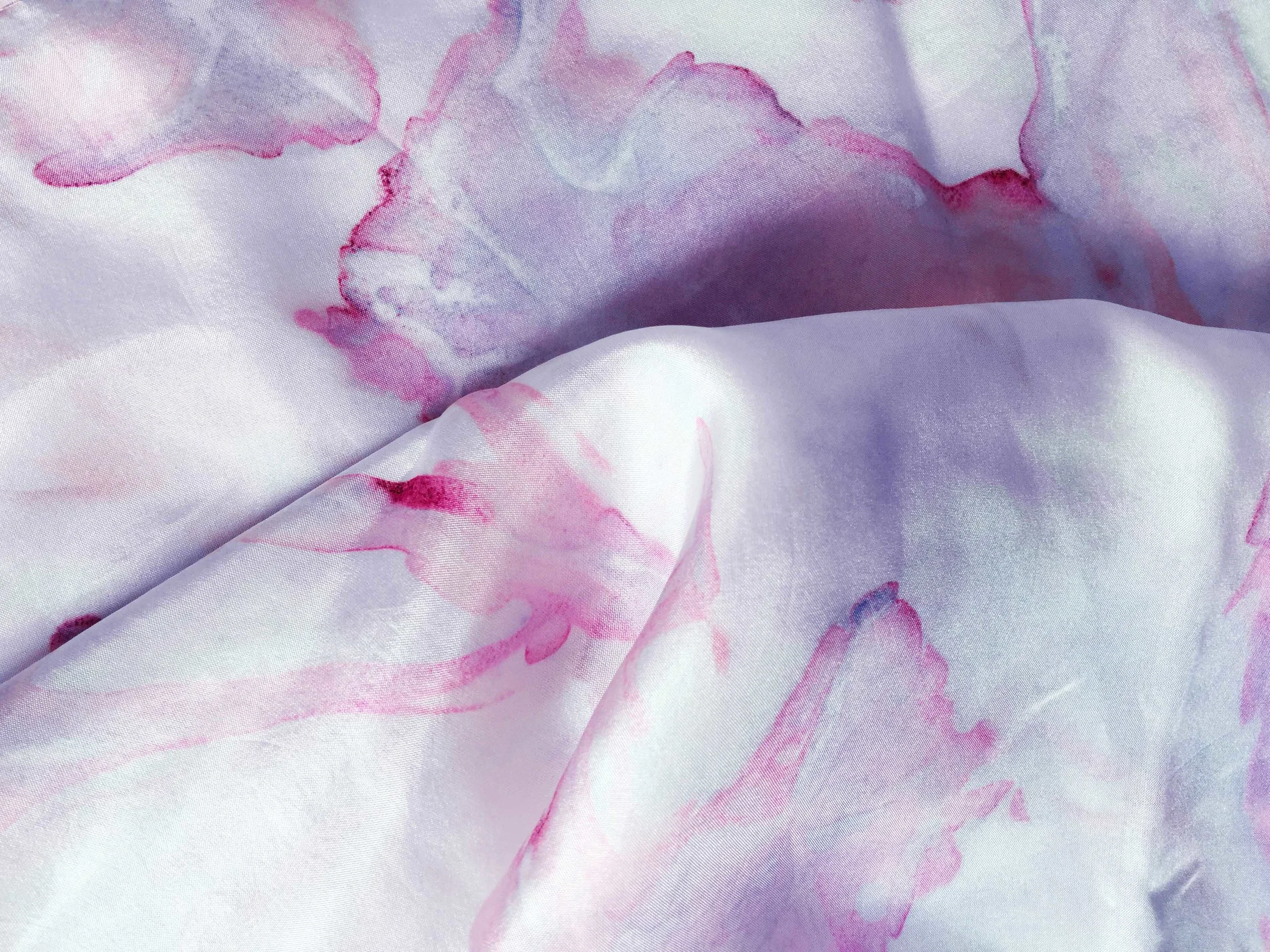 A piece from Natsai Audrey Chieza's collection called Fold –an experiment in assigning color and pattern to textiles by placing them inside a small petri dish full of living, pigment-producing bacteria. 