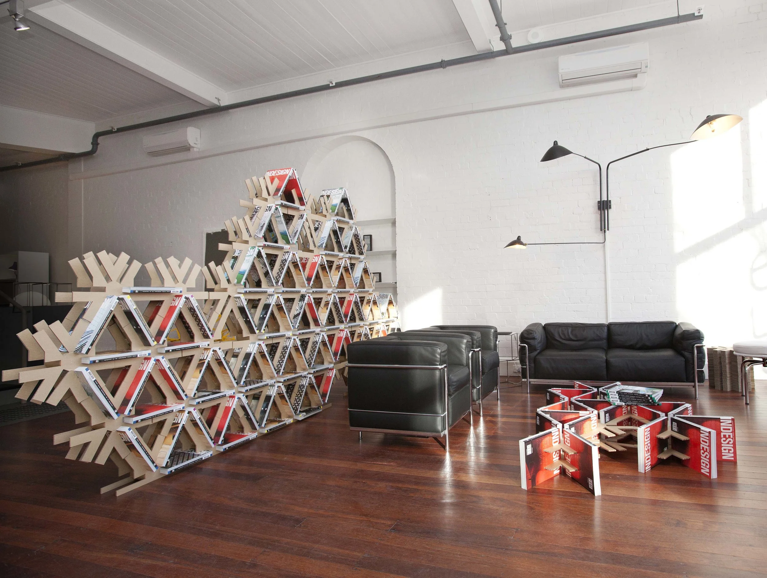 InDesign magazine installation by Tobias Horrocks, Photography by Michelle Williams