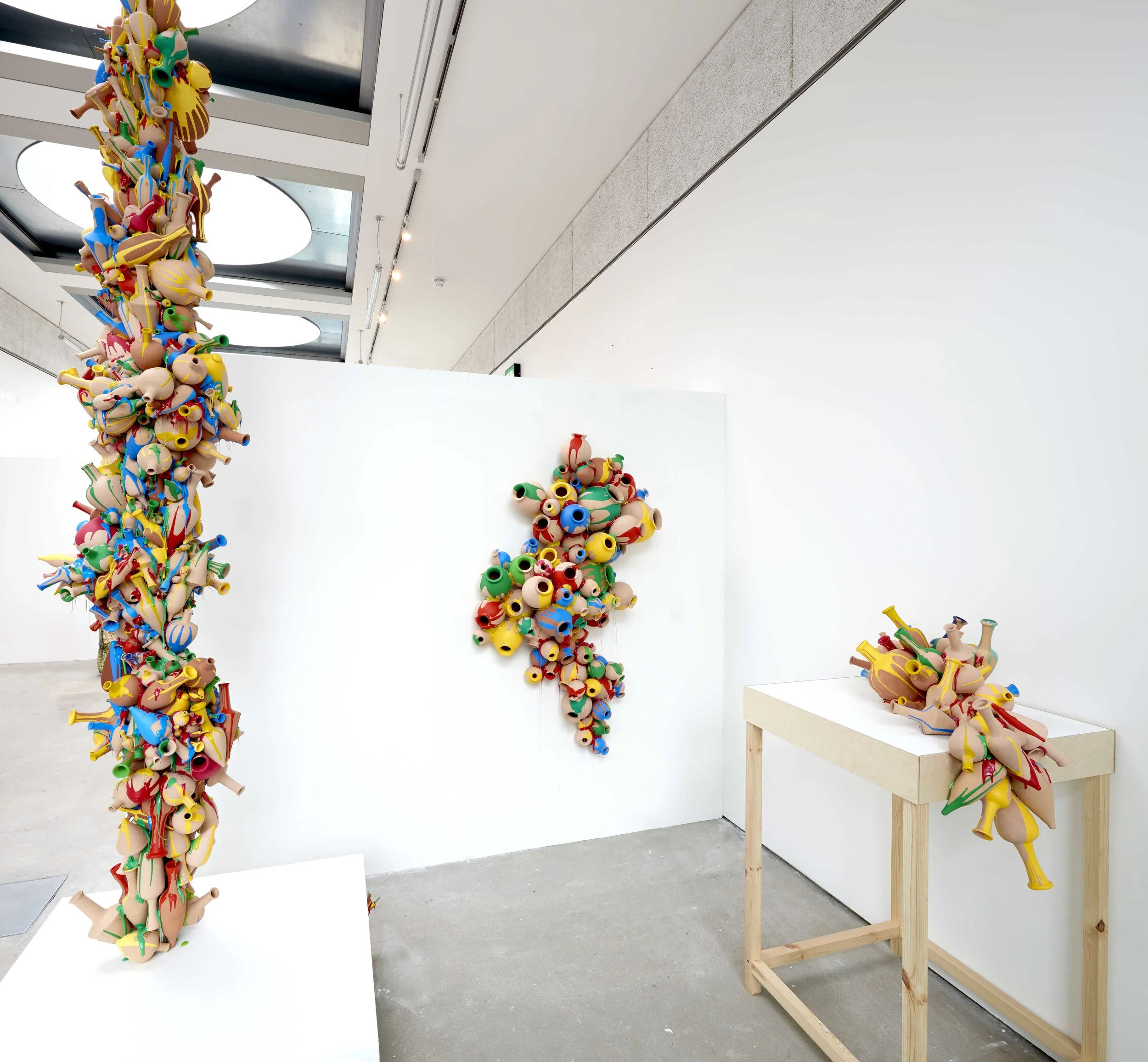 Patricia Mato-Mora's 'Horror Vacui' series, crafted from Terra Cotta and Mixed media (including resin), seen here at the Royal College of Art