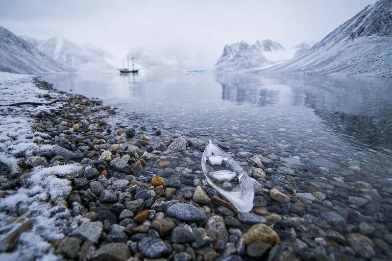 Ice Boat and Antigua in Gravneset, 2015. Archival ink jet print. Source: Joshua Abarbanel