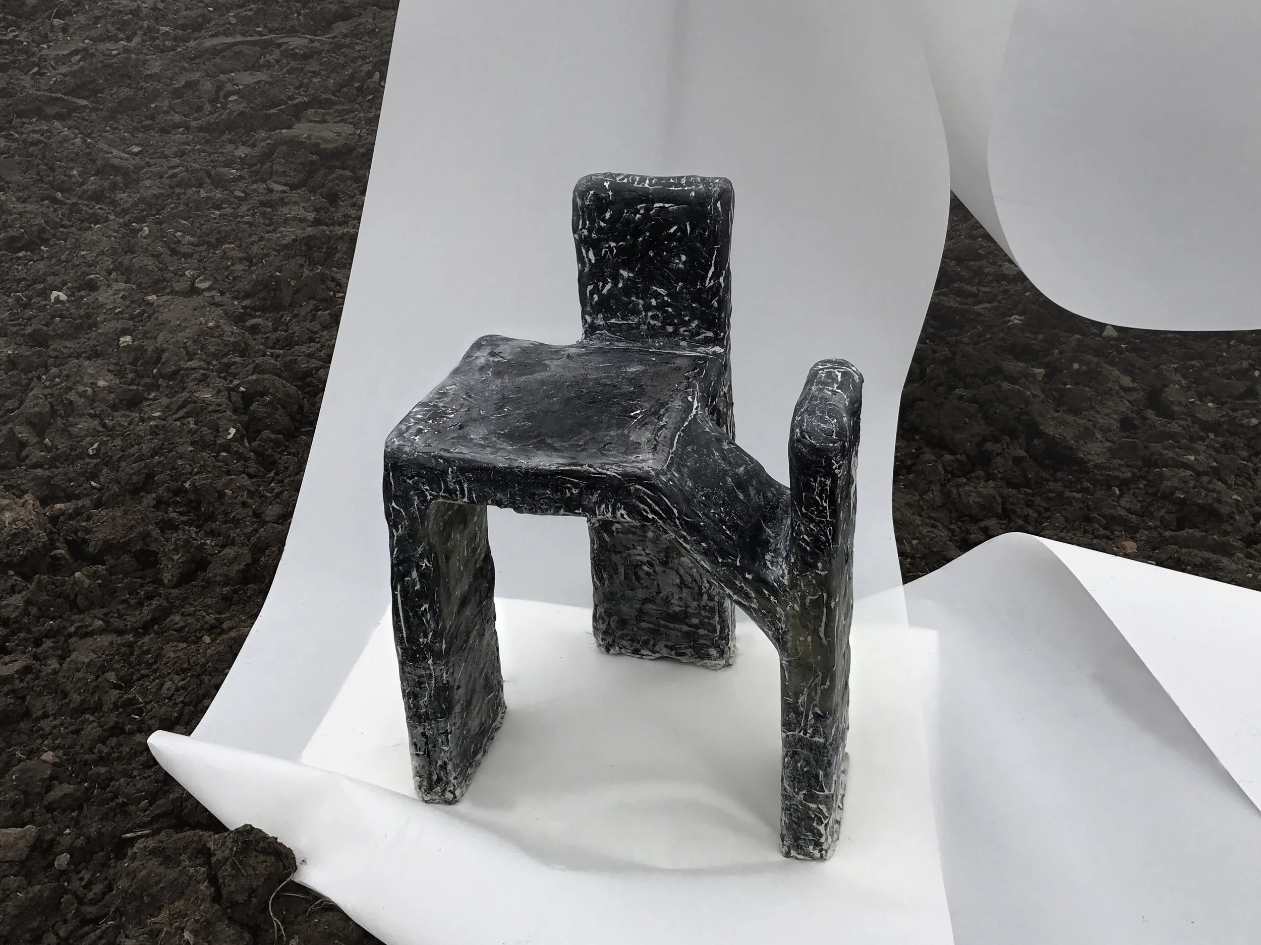 Three-Pillar Seat by Ida Elke, created for the Age of Man exhibition, Milan Design Week 2017