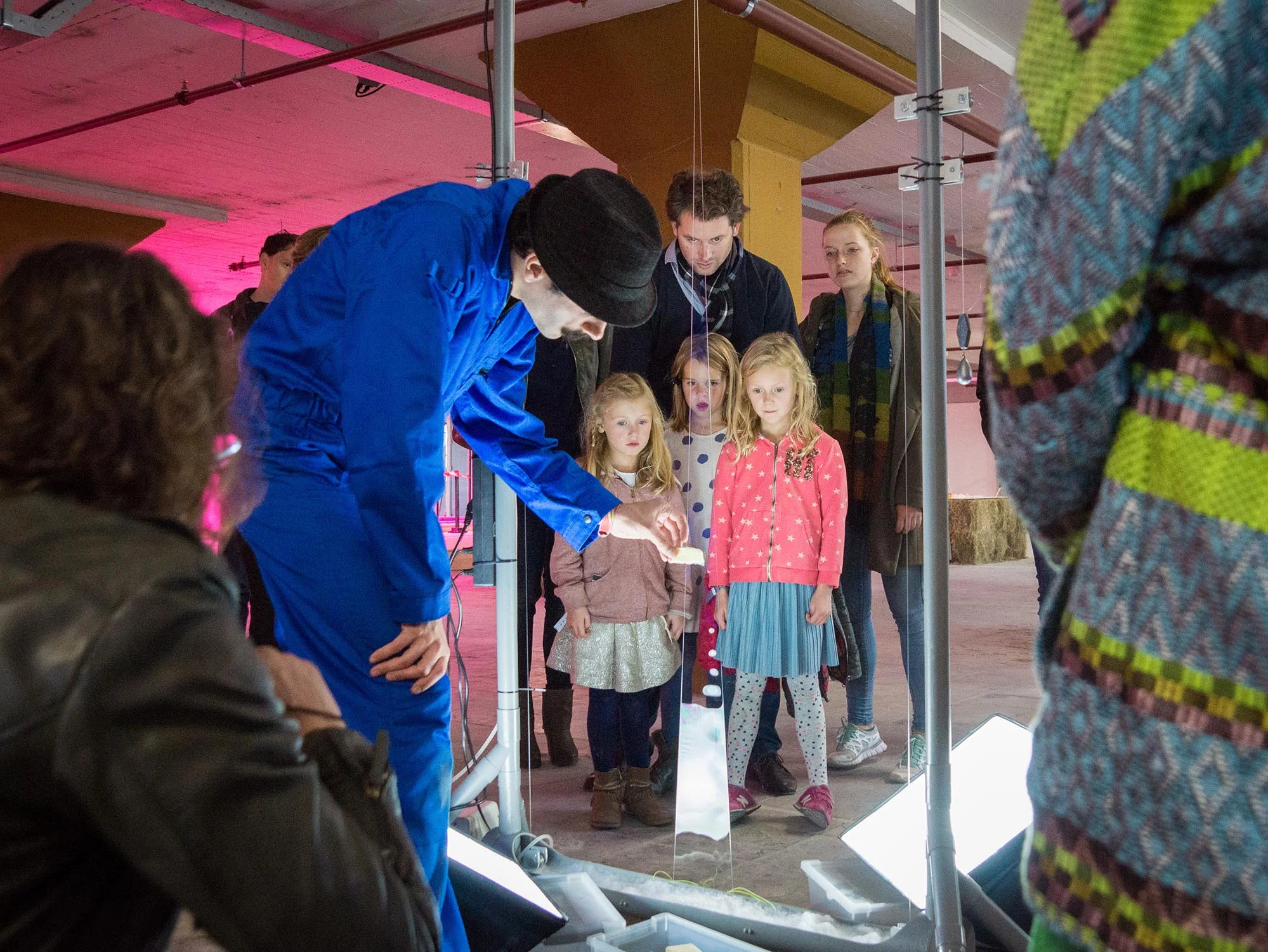 An interactive bio-based display at BioArt Laboratories' exhibit at Dutch Design Week 2016