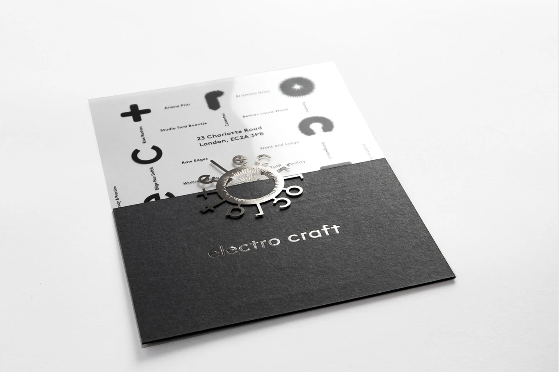 Tactile Brand and Invite design for the Electro Craft Show, by Design&Practice
