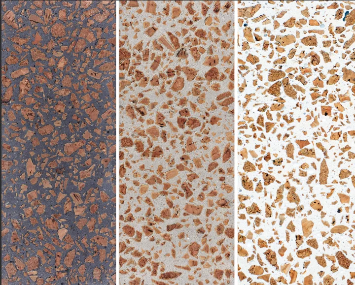 Corcrete colors–Whitecork, Greycork, Blackcork–By Studio Niruk