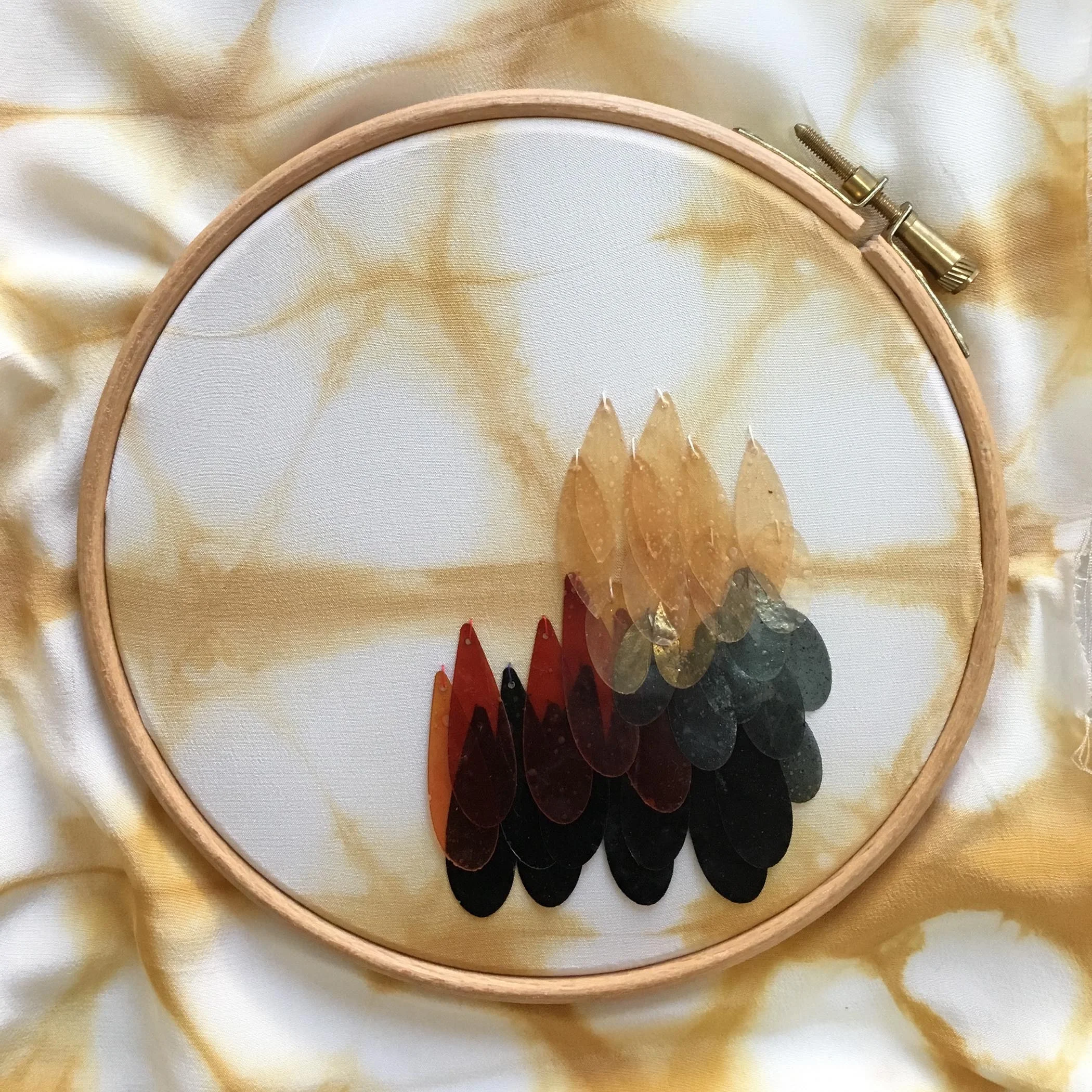 Bioplastic sequins by The Sustainable Sequin Company.