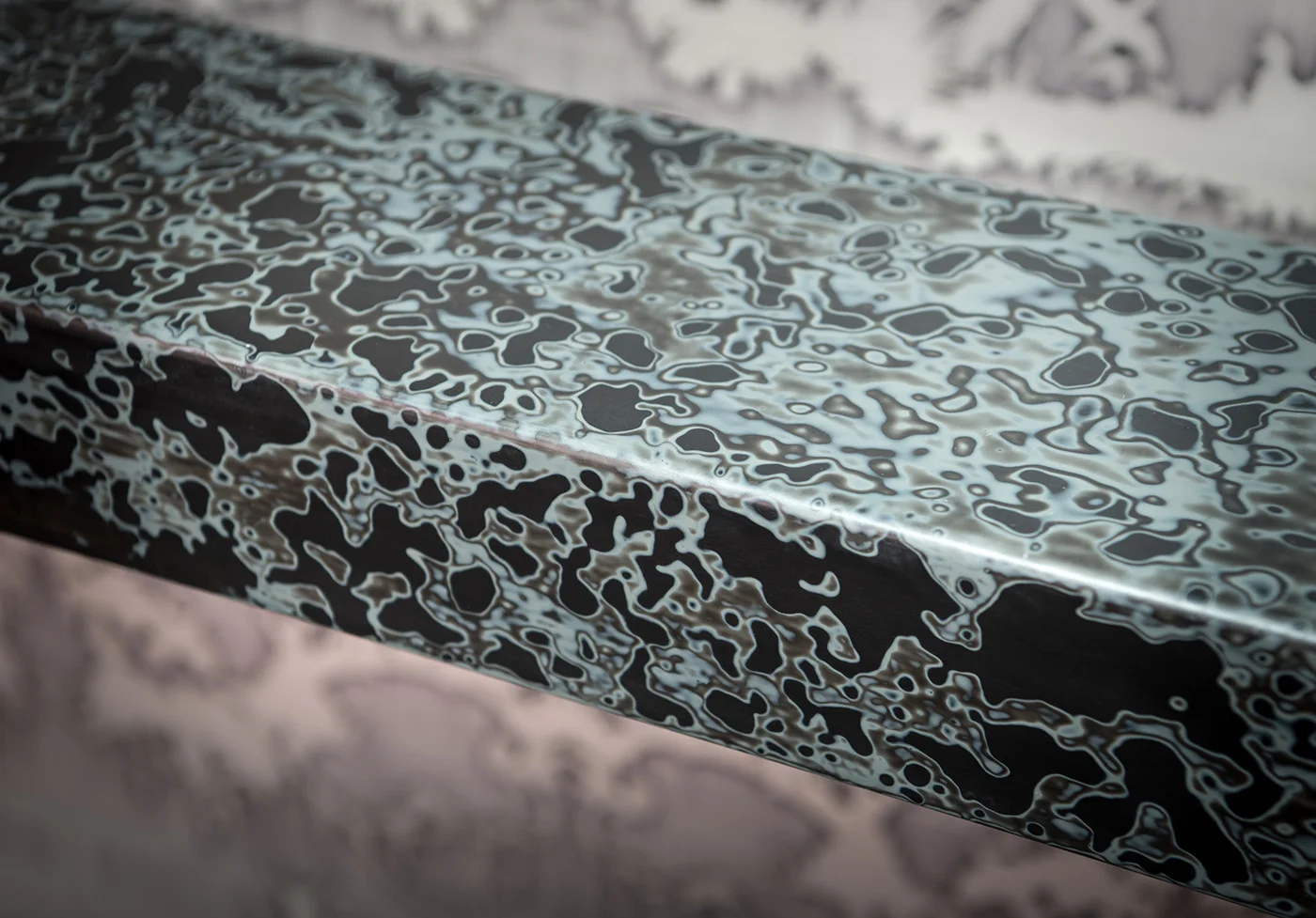 Mirrl's Blaven colorway placed wrapped around an interior surface