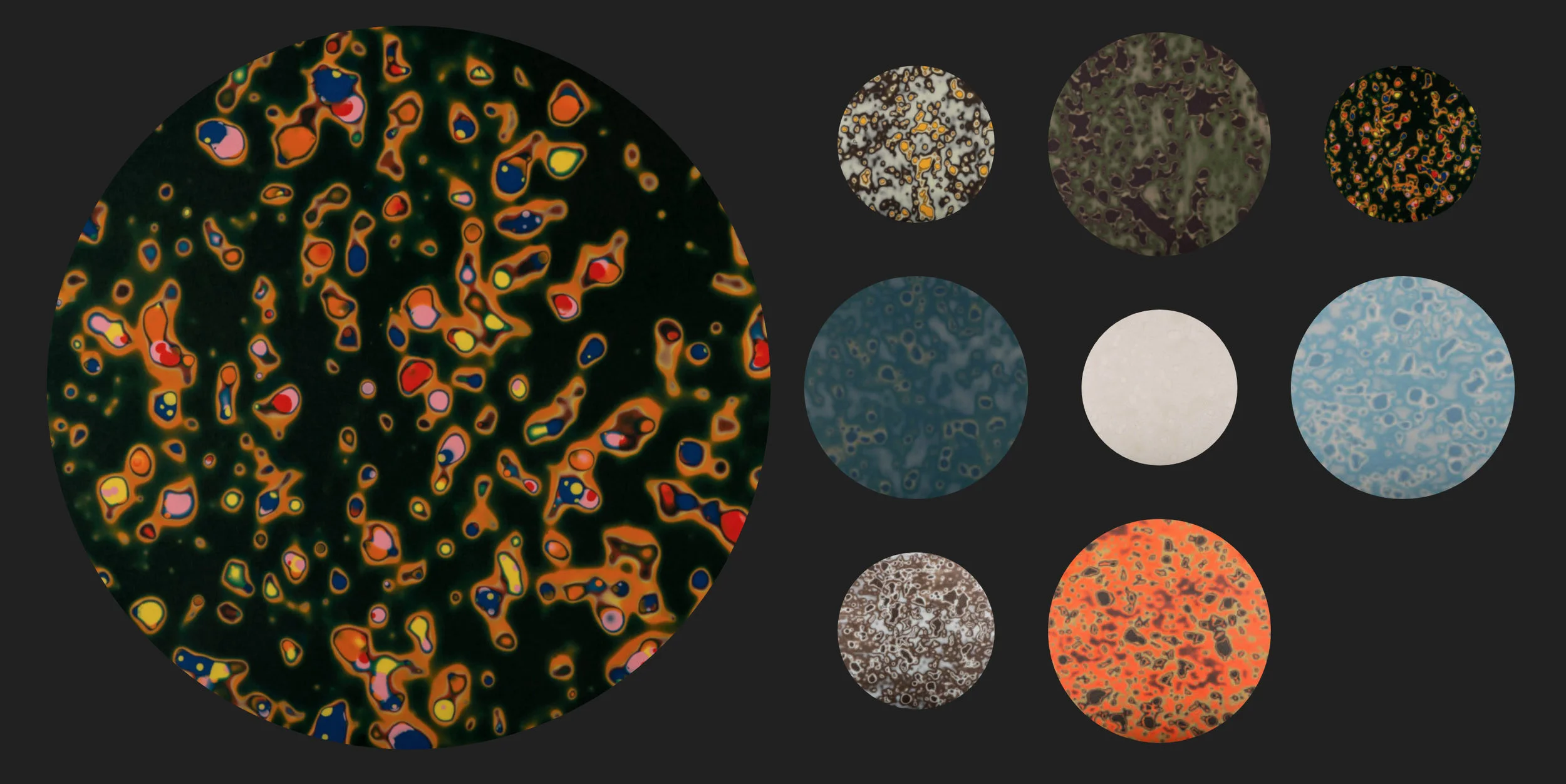 The vibrant standard colorways of materials from Mirrl