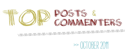Top Posts and Commenters for October 2011