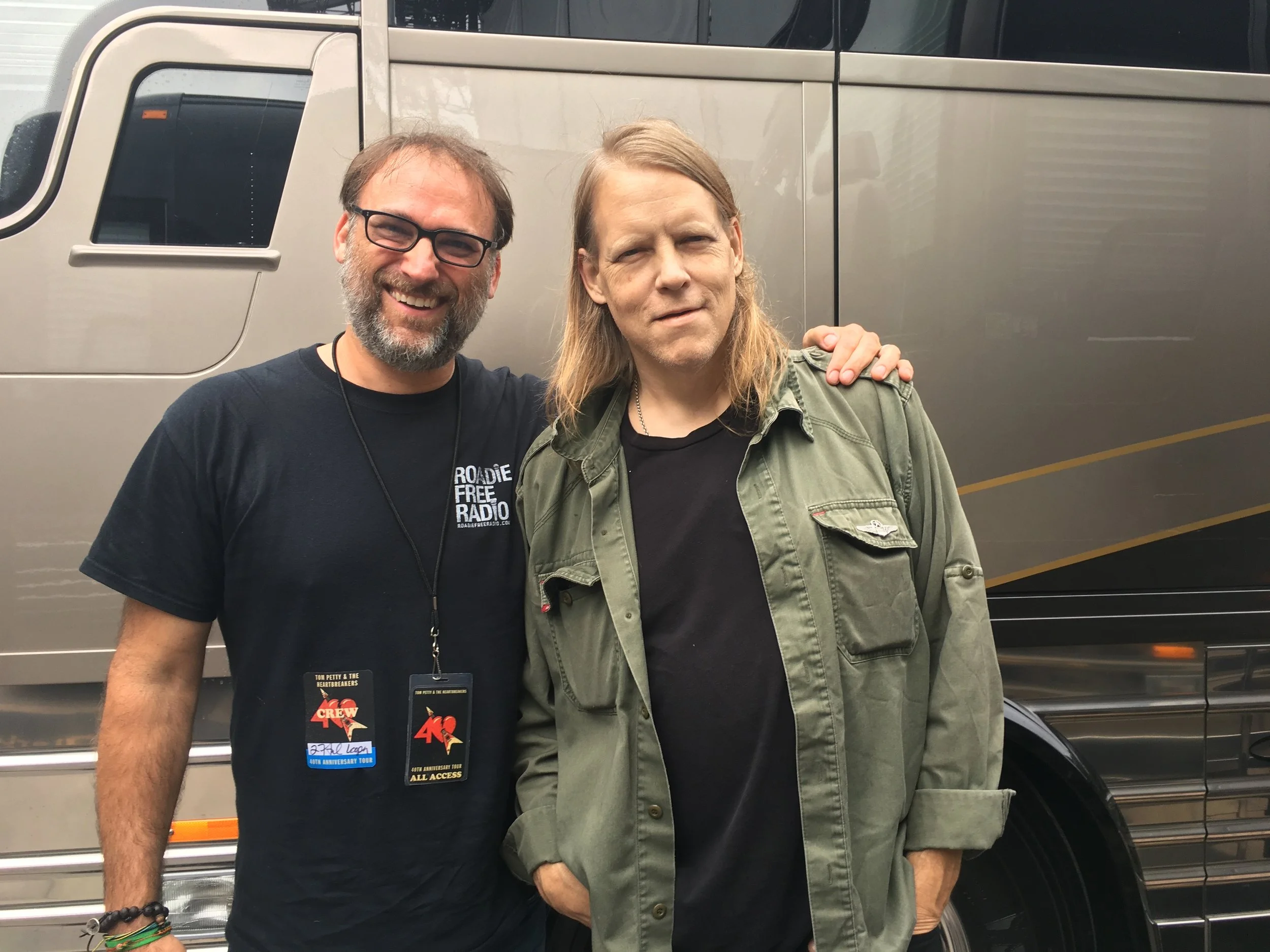Greg and I outside of his bus.
