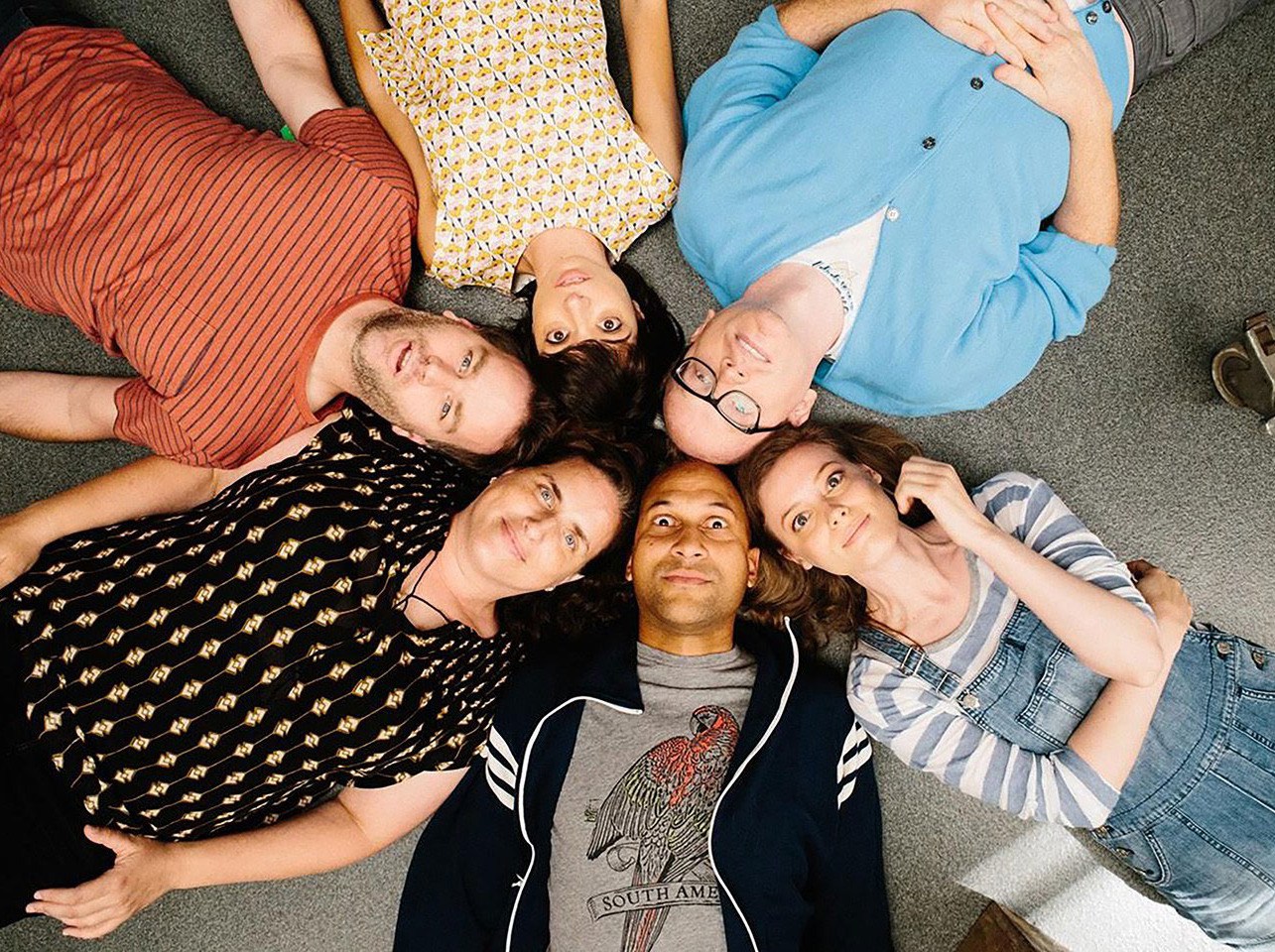 Mike Birbiglia, Kate Micucci, Chris Gethard, Gillian Jacobs, Keegan Michael-Key, and Tami Sagher star in Don't Think Twice