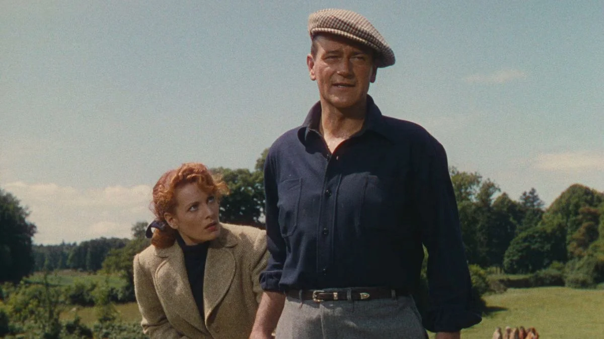 Maureen O'Hara and John Wayne star in The Quiet Man