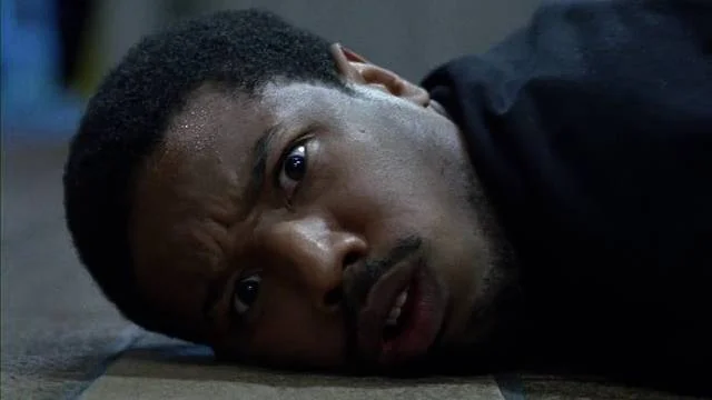 It juxtaposes with this image, which is the moment the bullet hits his body.