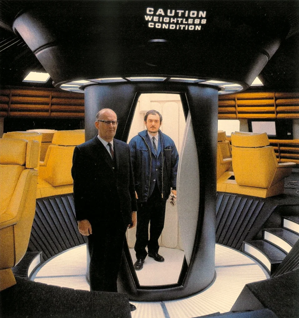 Clarke and Kubrick in a publicity still for 2001