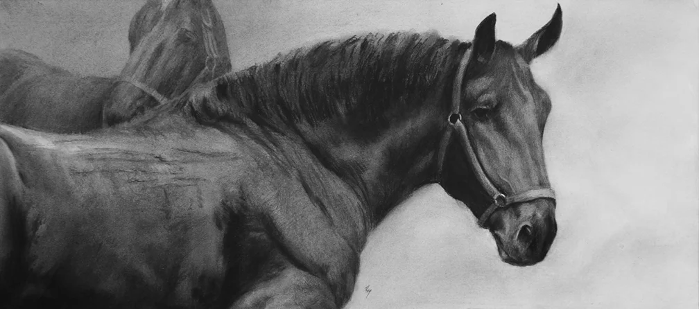 Blue Collar Boys 14" x 31" charcoal - SOLD!
