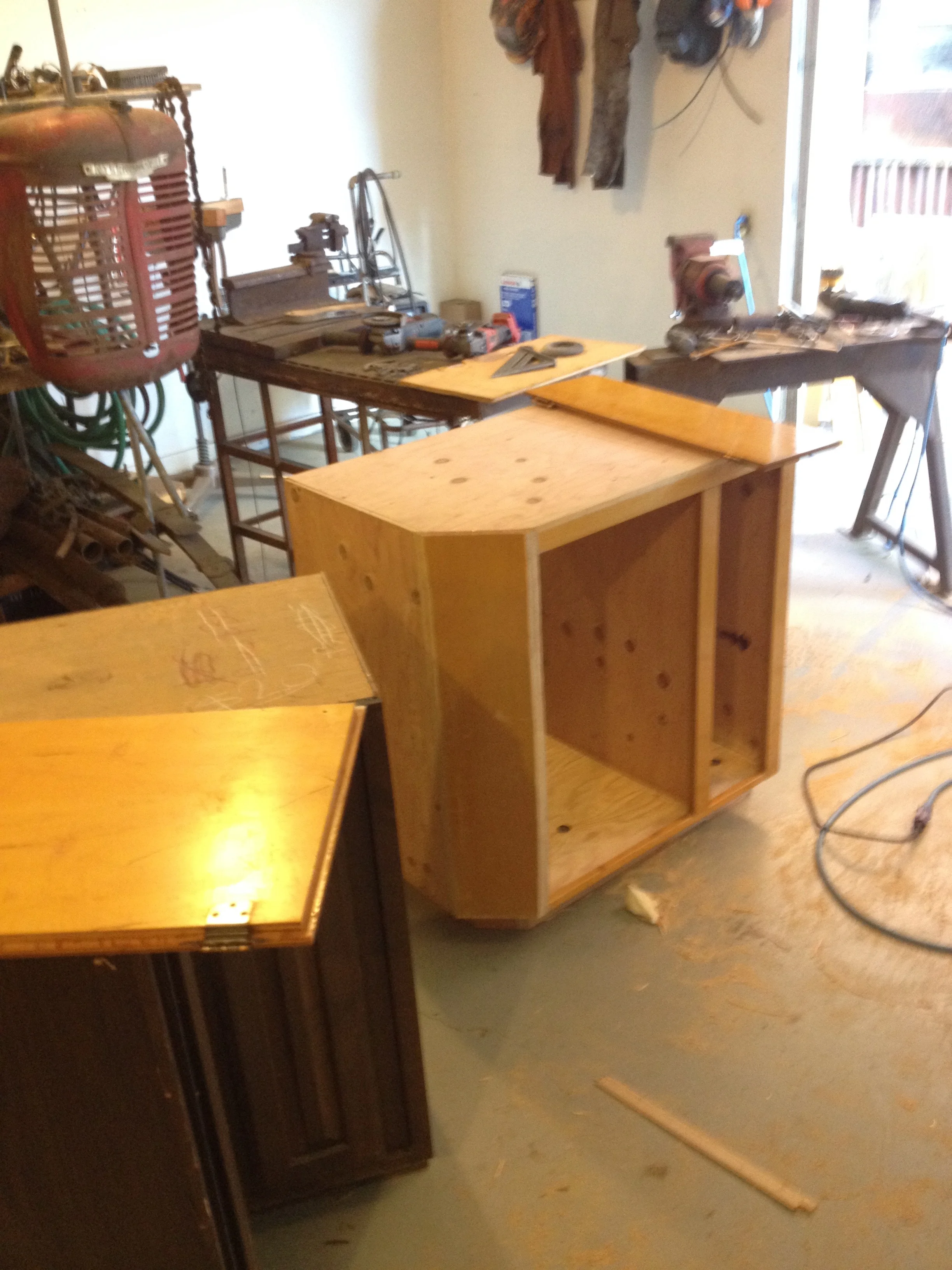 Home Resource in Missoula is a great place to get cabinets, and the Hayseed shop is a great place to pull them apart and put them back together in just the way the Hayseed's limited space requires.