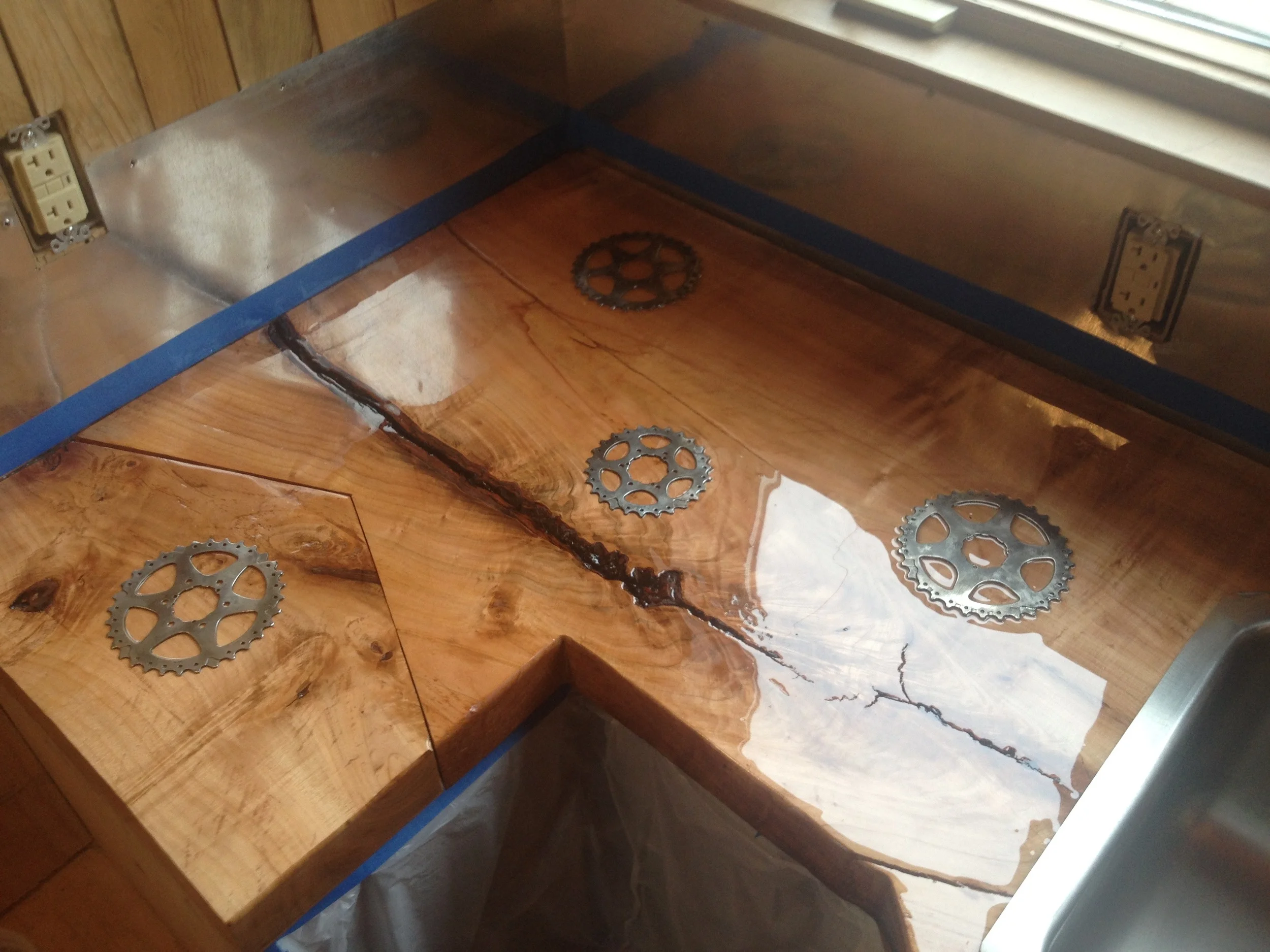 The kitchen counter was the product of many hours of discussion and debate and many, many more hours of work. The product came out better than we could have imagined.