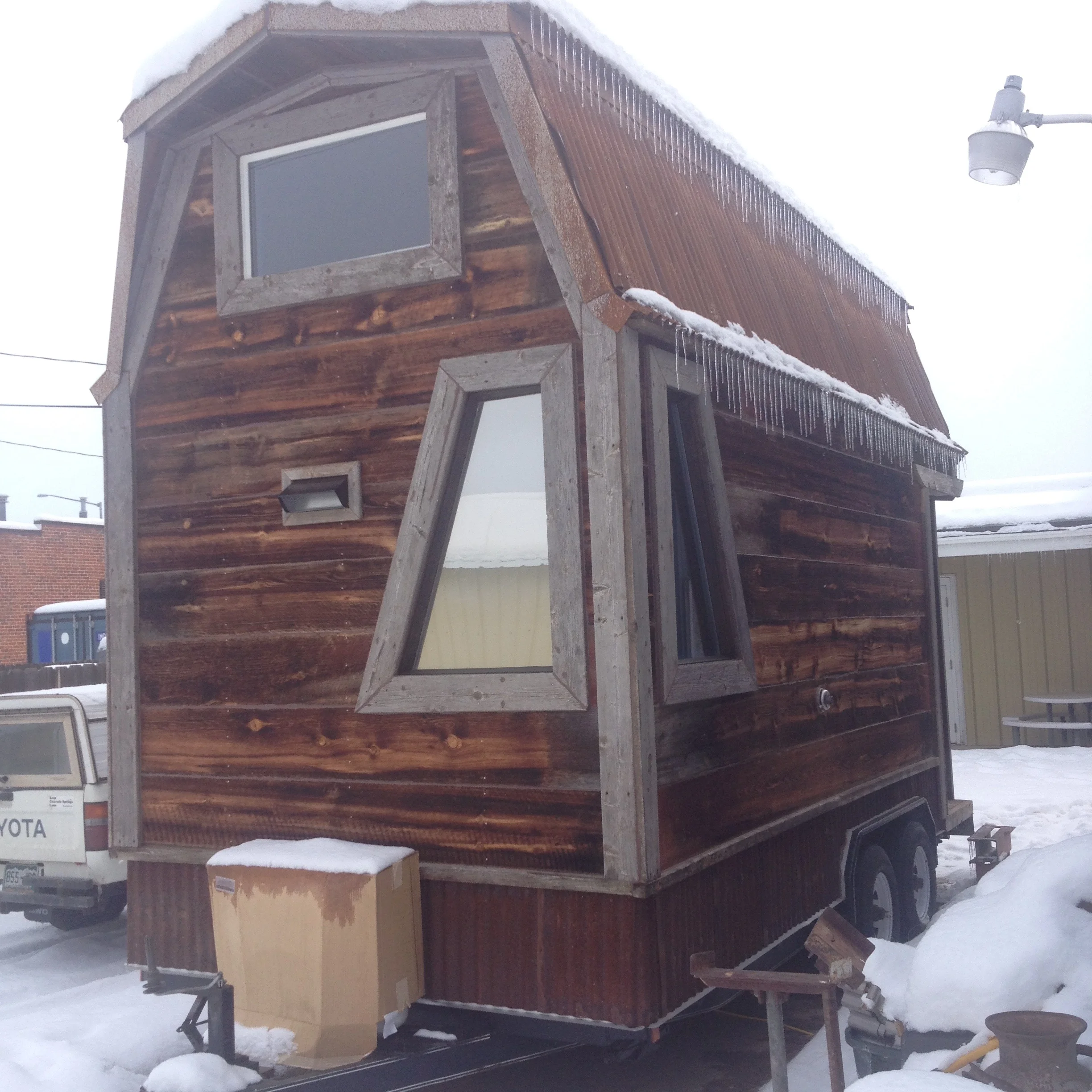The house had grown from so many piles of salvage and potential to a home worth of an appreciative occupant. Lest we forget, this was all done in the frigid winter with only our dreams, a few heaters, and coffee for warmth.
