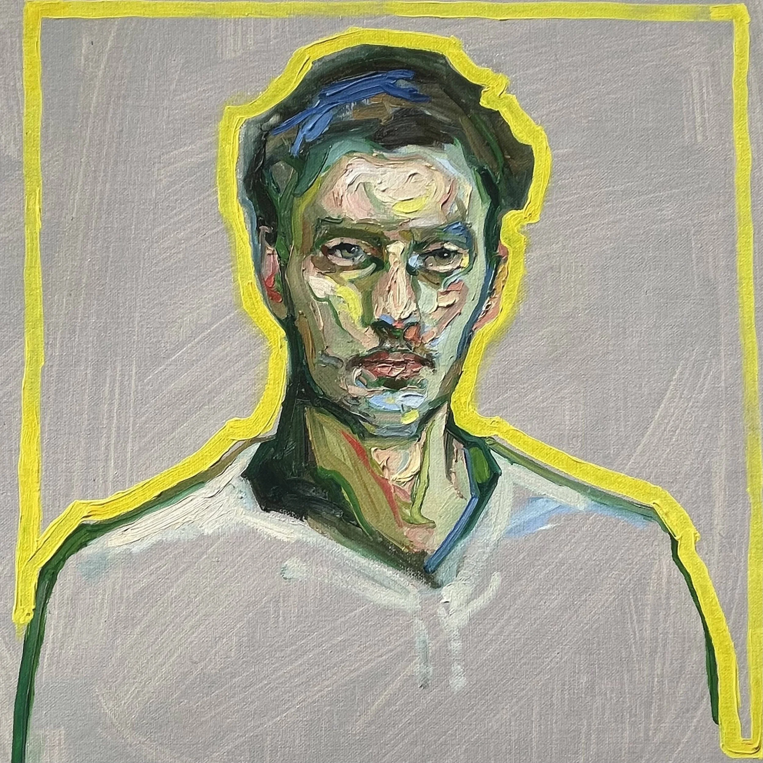 "Portrait with a Yellow Outline #2" Limited Edition Prints