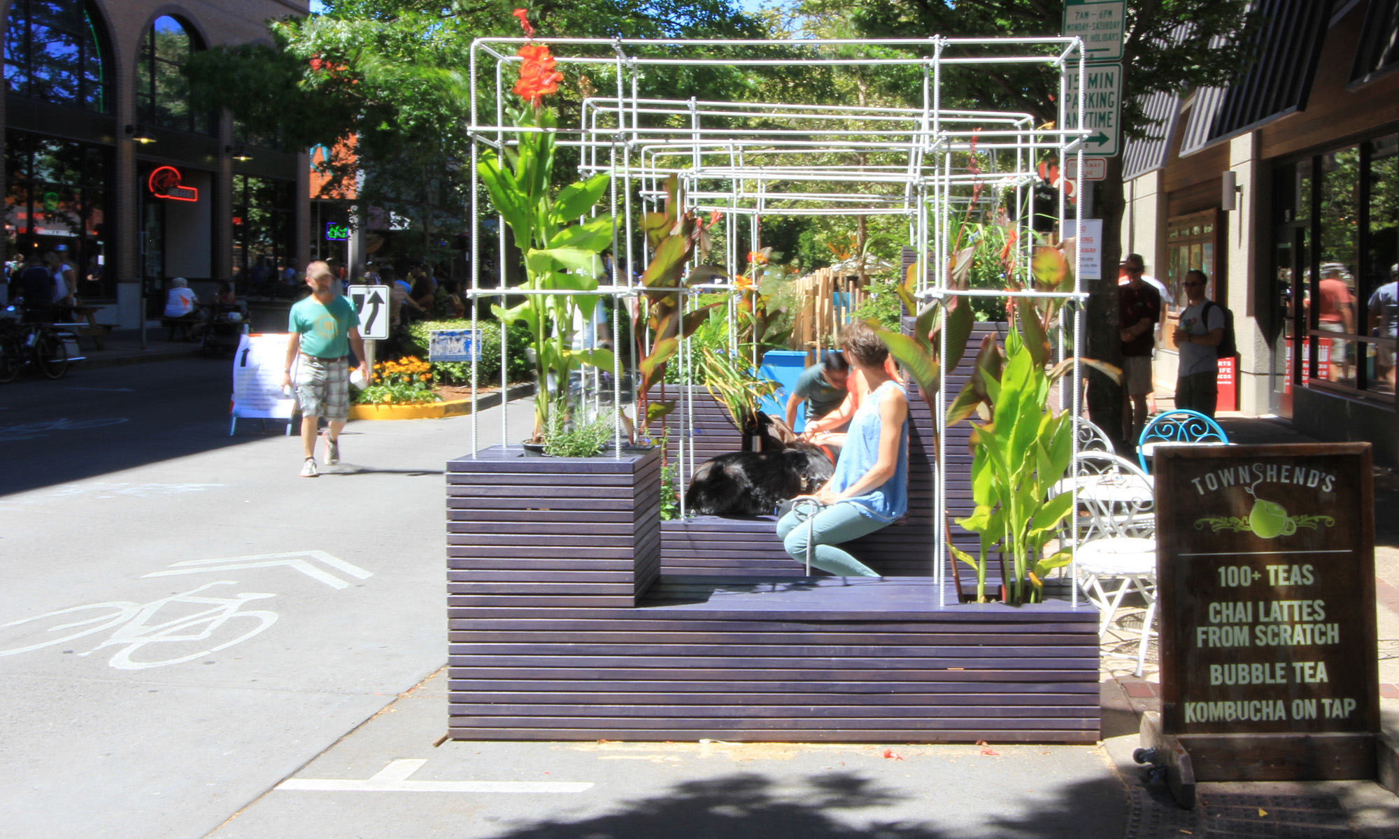 Framing Parklet Eugene Street Seat — Propel Studio Architecture