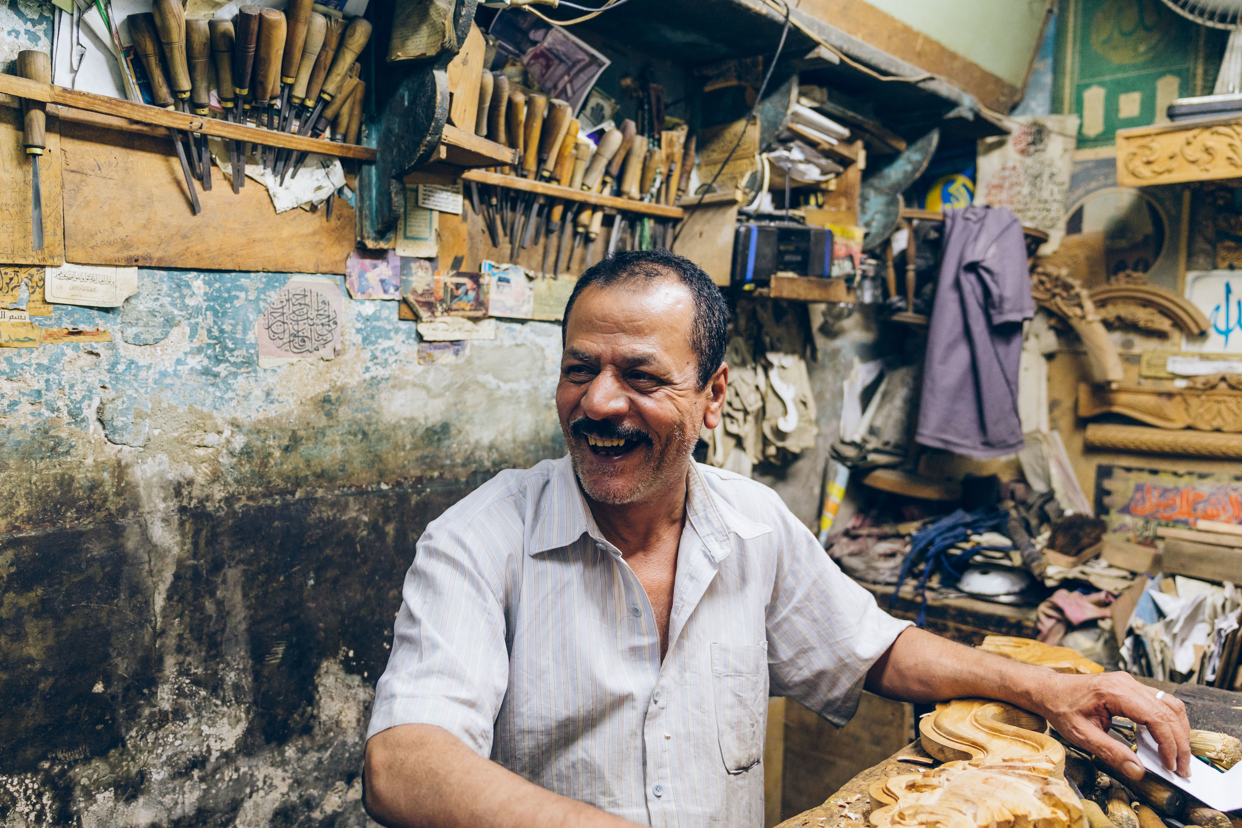 A carpenter at work