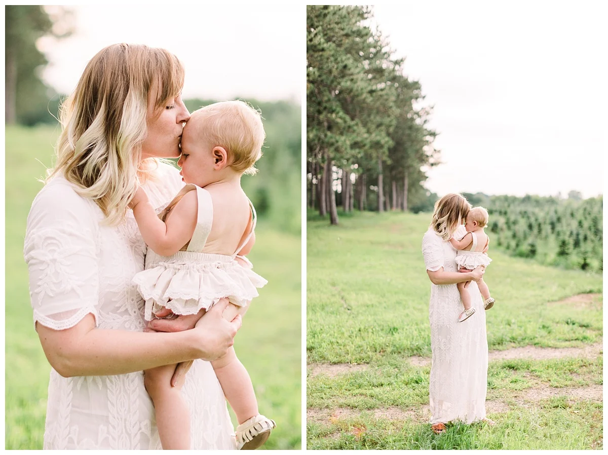 Minneapolis Family Photographer | Boho Family Photos | Tree Farm Photoshoot | Baby Milestone Photos Minneapolis | Rogers Family Photographer | Maple Grove Family Photographer