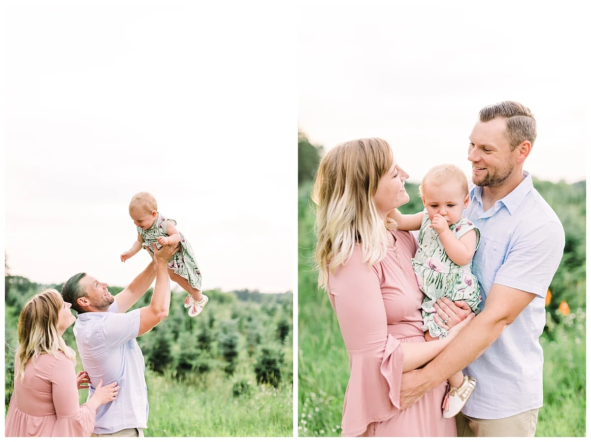 Minneapolis Family Photographer | Boho Family Photos | Tree Farm Photoshoot | Baby Milestone Photos Minneapolis | Rogers Family Photographer | Maple Grove Family Photographer