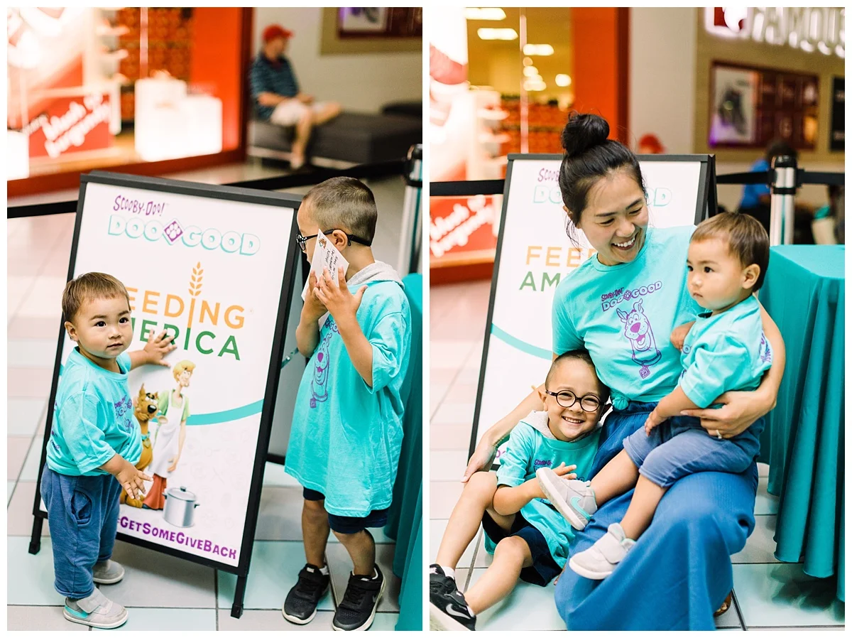 minneapolis family photographer | minneapolis influencer|  minneapolis family volunteer | volunteering with kids | scooby-doo | doogood | feeding america 