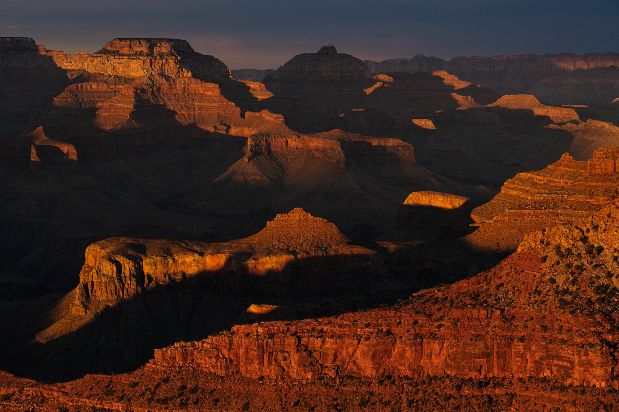 Sunrise on the South Rim of the Grand Canyon, Arizona.
