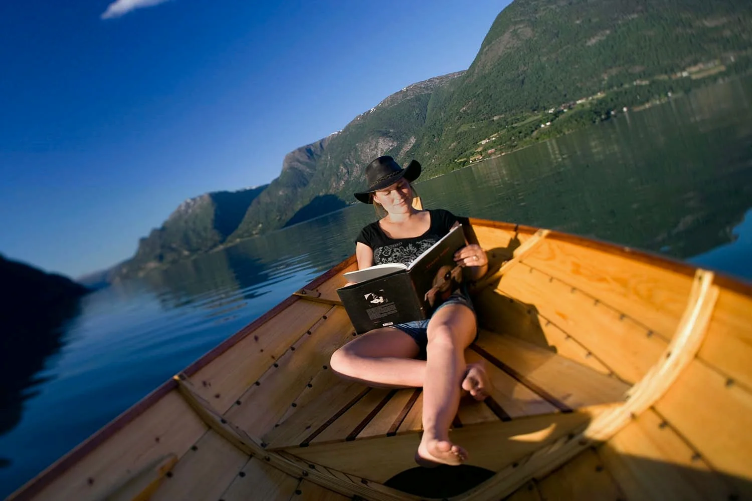 Beautiful evening at the Lustrafjord, Sognefjord.