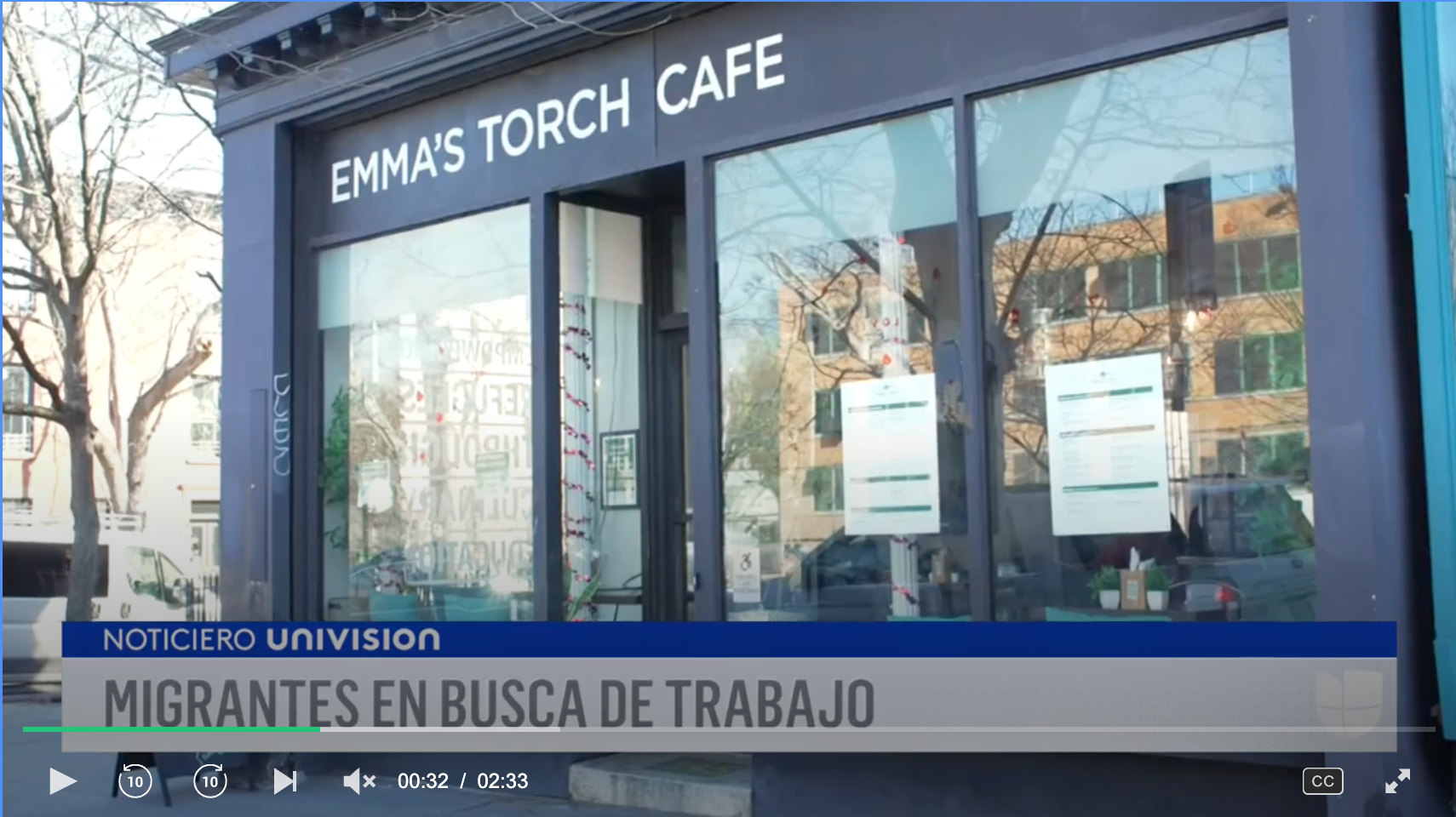 Emma's Torch in Noticiero Univision