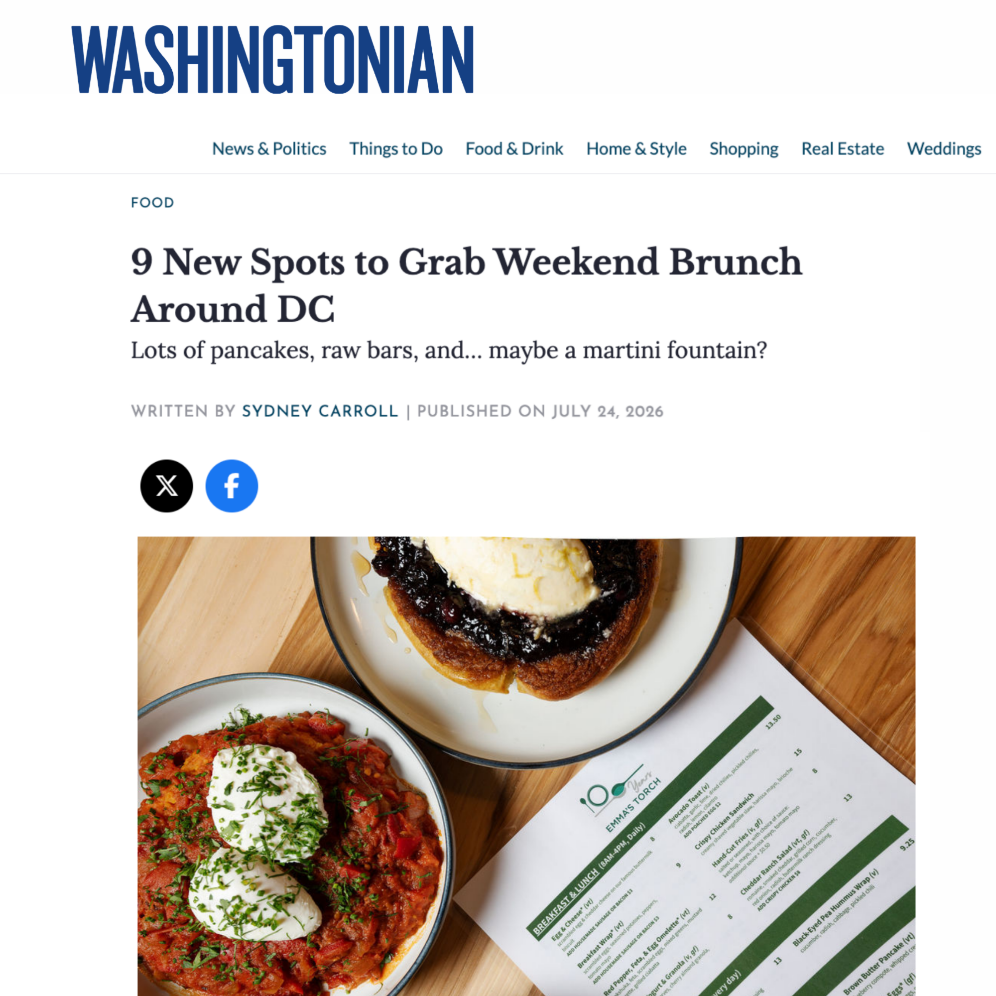 Emma’s Torch on Washingtonian