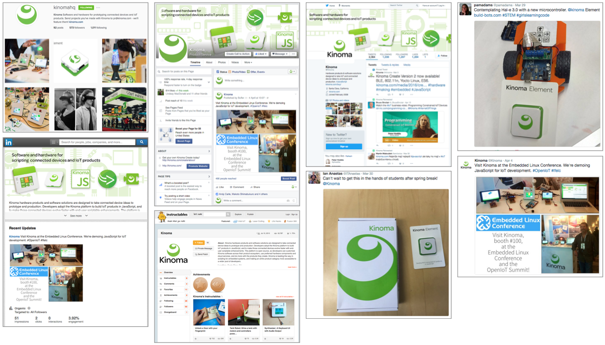 social media posts for kinoma while at marvell