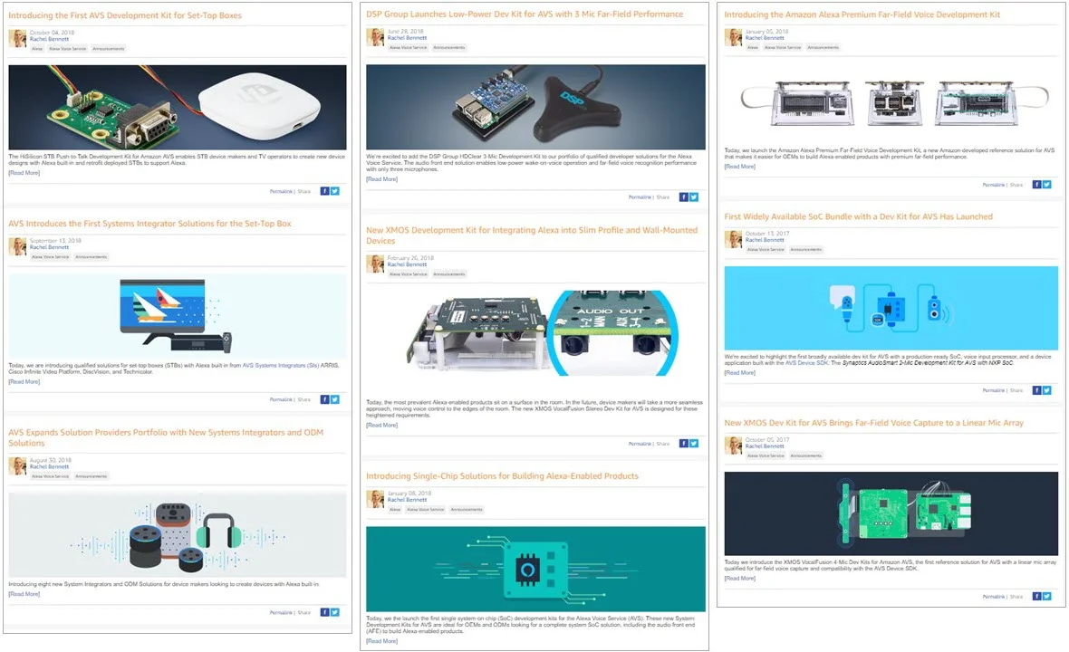 Blog articles i authored for the amazon developer blog
