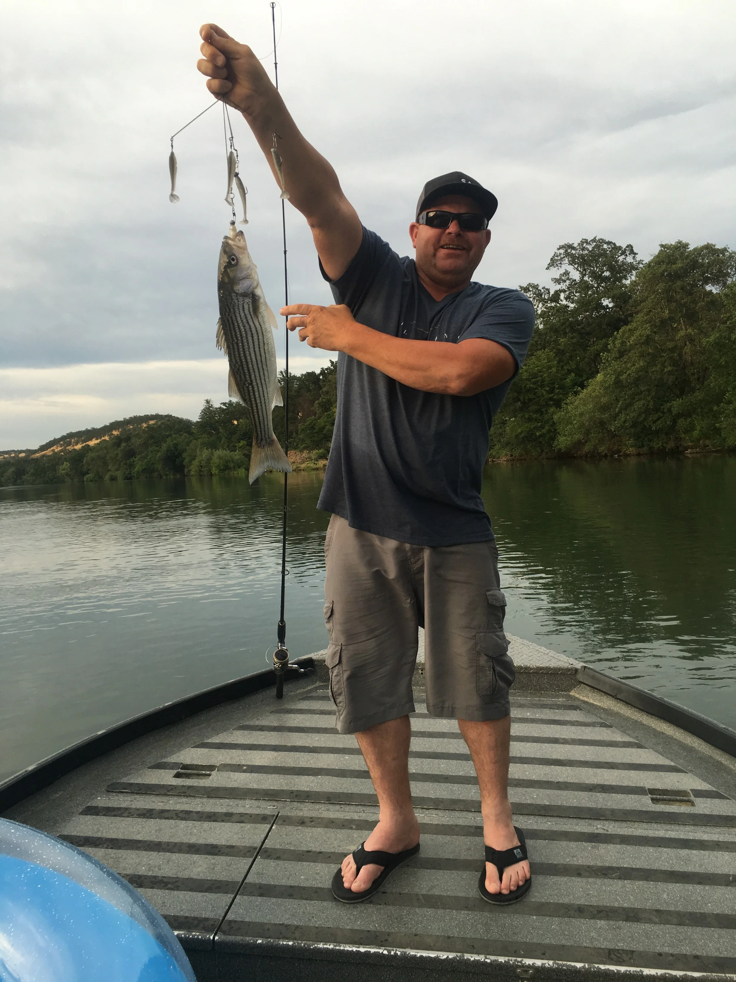 Another A-Rig fish held up by Damion Lyman of Redding, Ca who fished on June 5, 2016 with SalmonSacRiver.com fishing guide Mike Rasmussen.
