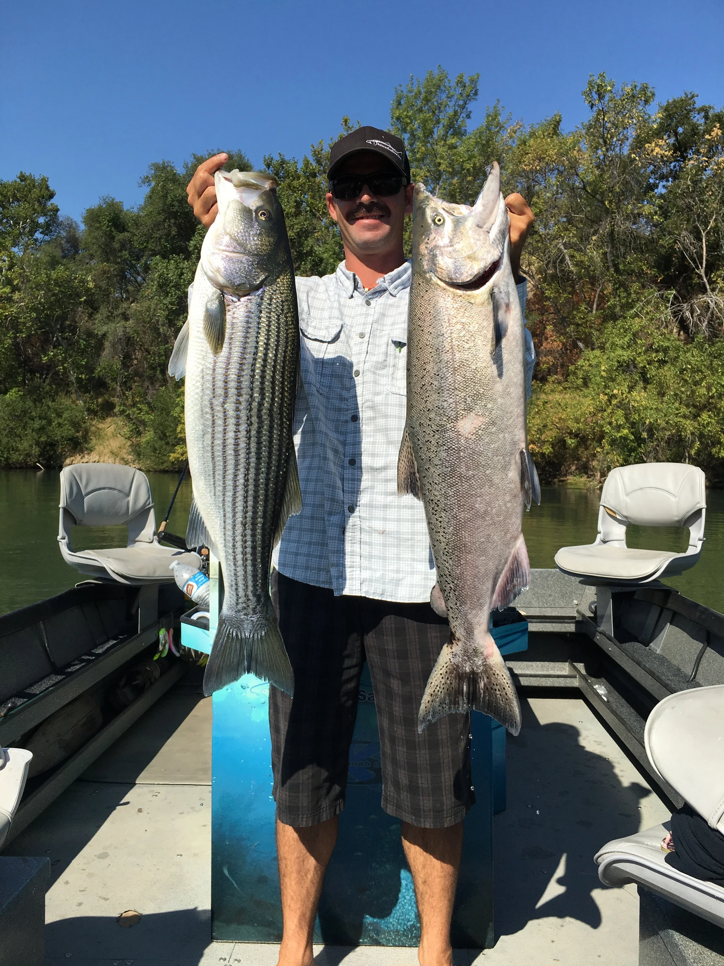 A pair of 17 pounders caught by salmon fishing guide John Pearl