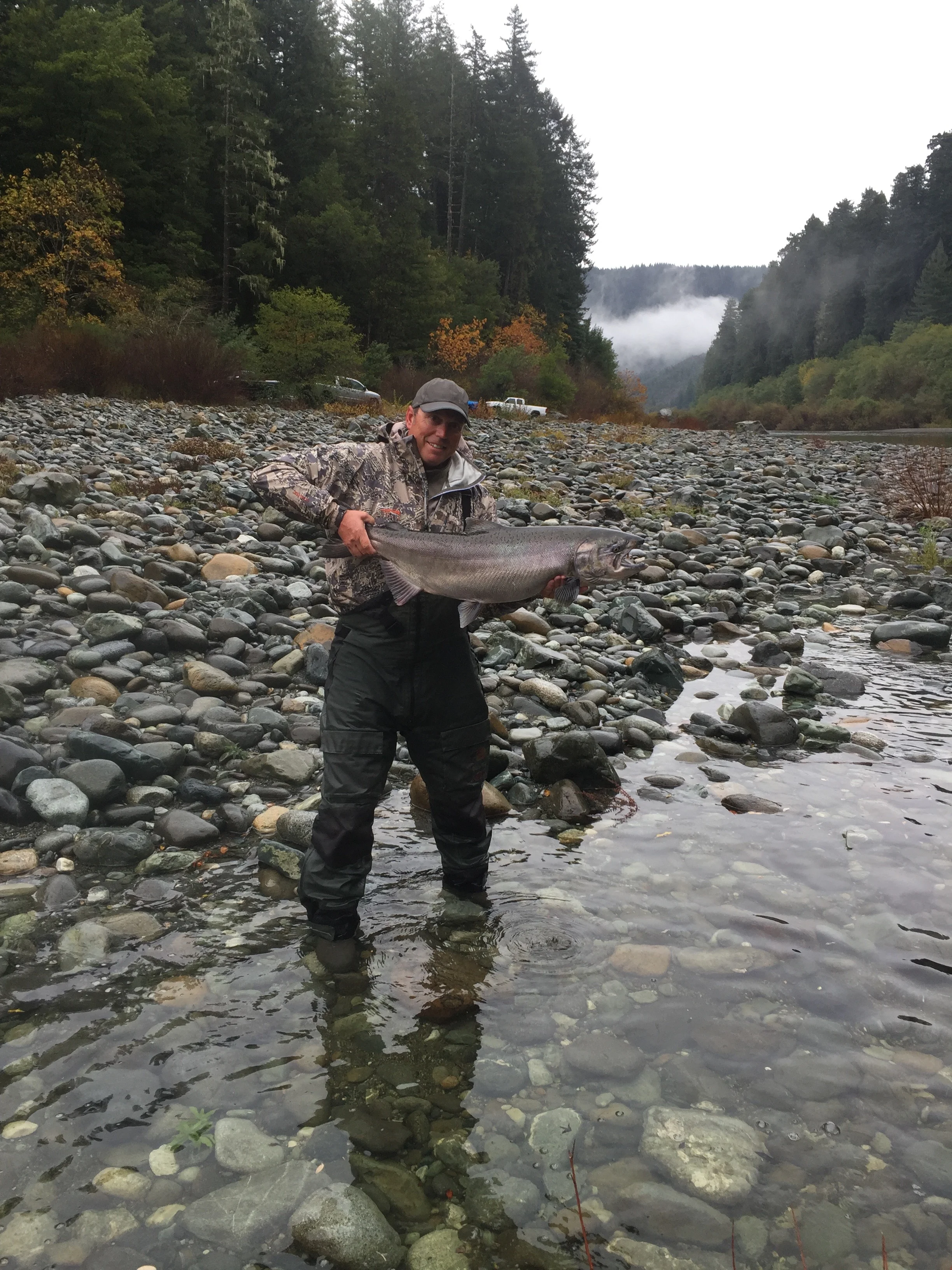 Salmon Fishing Guide Dave Jacobs Hold A Big Smith River King Salmon