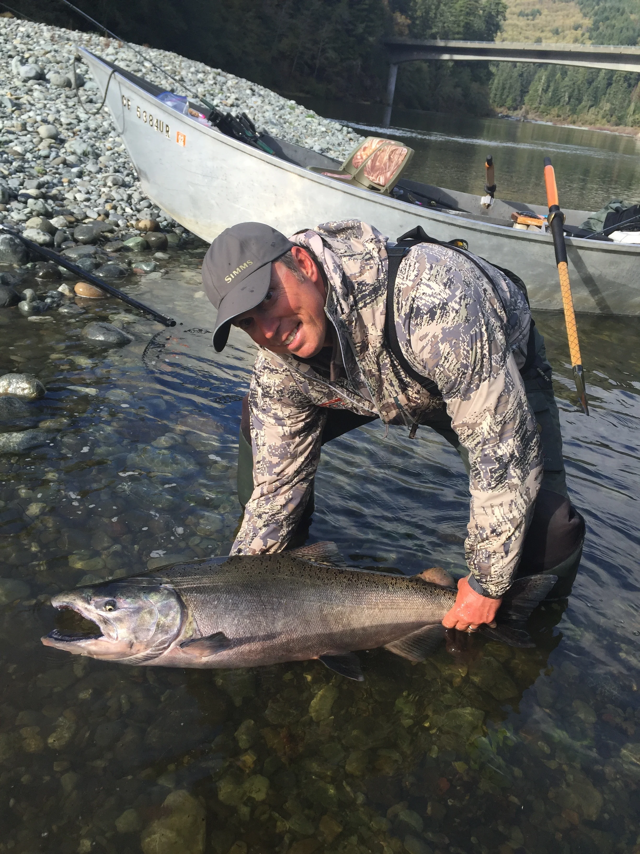 Sacramento River Salmon Fishing Guide Holds Smith River Salmon