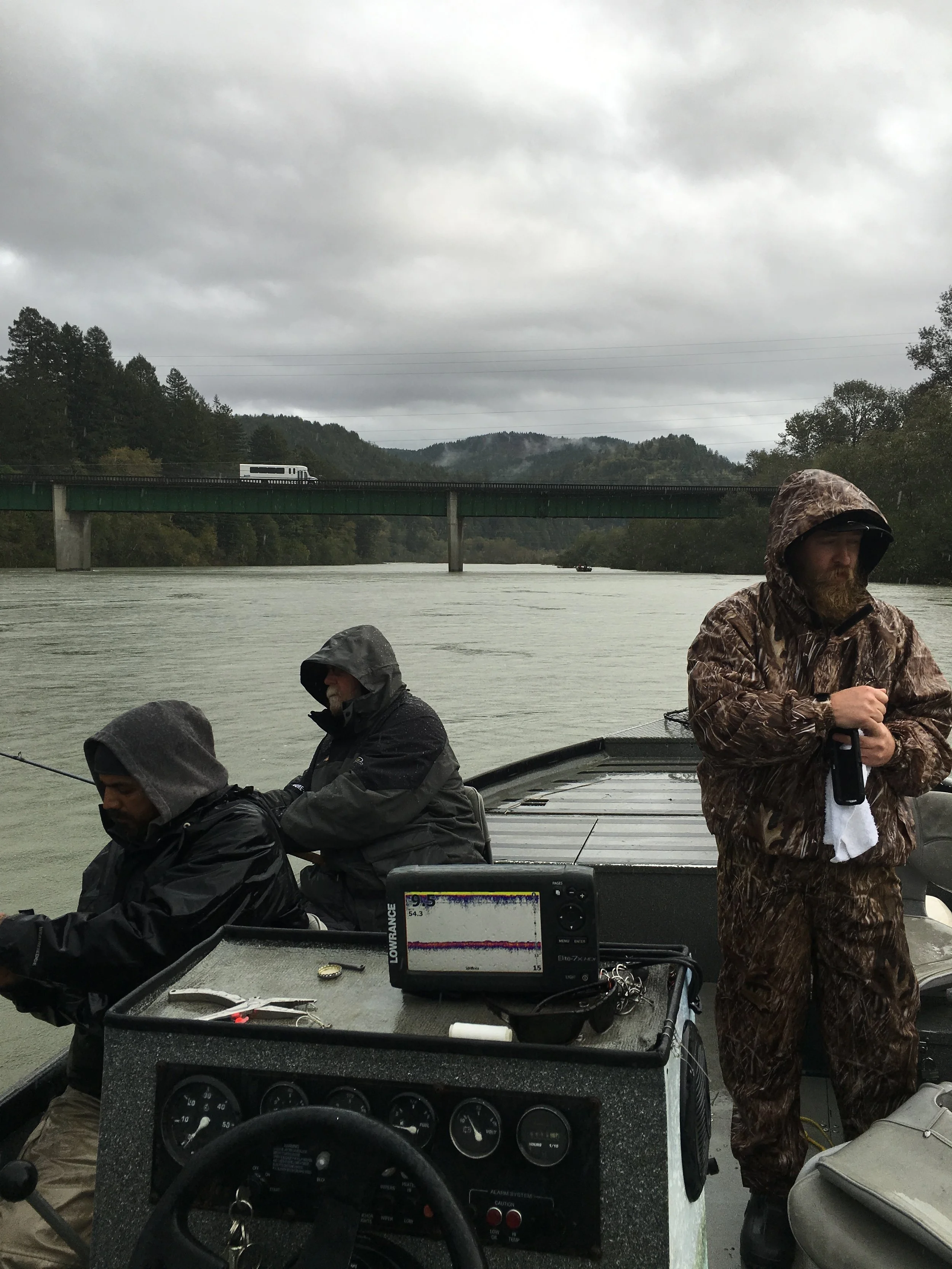 Northern California Salmon Fishing Guide Takes Pic Of Hwy 101 Bridge 