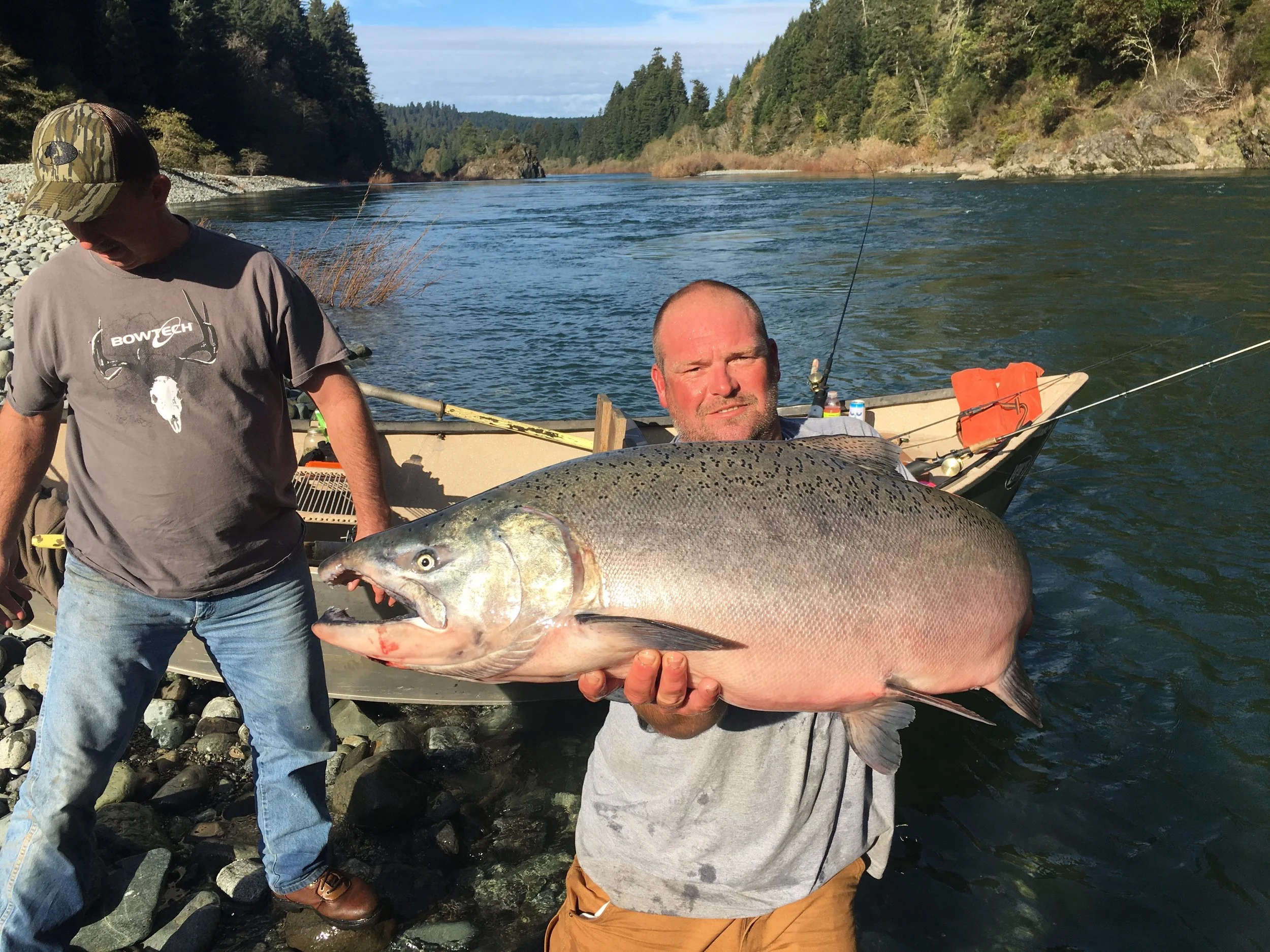Northern California Salmon Fishing Guide Holds Smith River Salmon