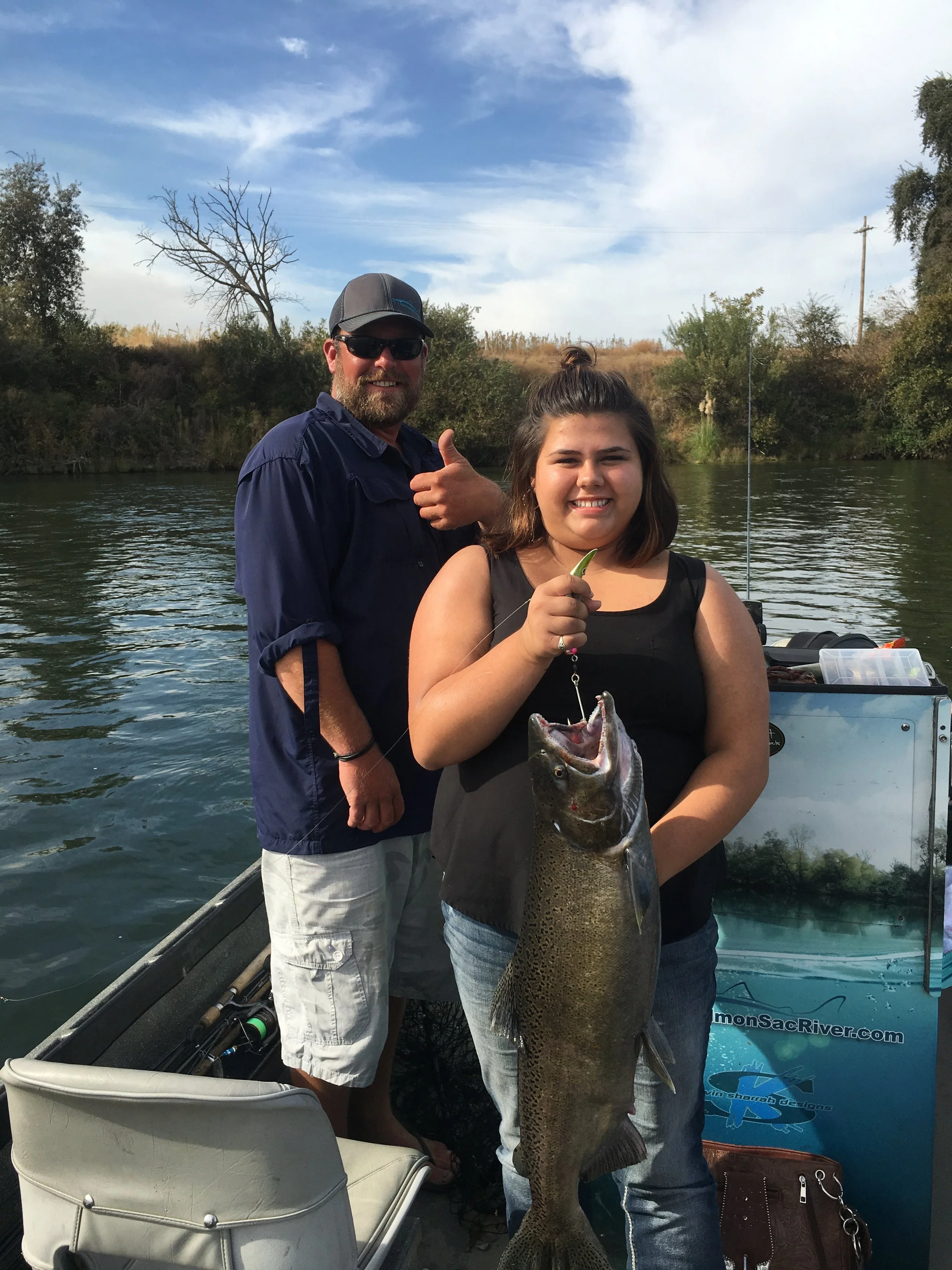Sacramento River Salmon Fishing Guide Mike Rasmussen With Clients First Salmon