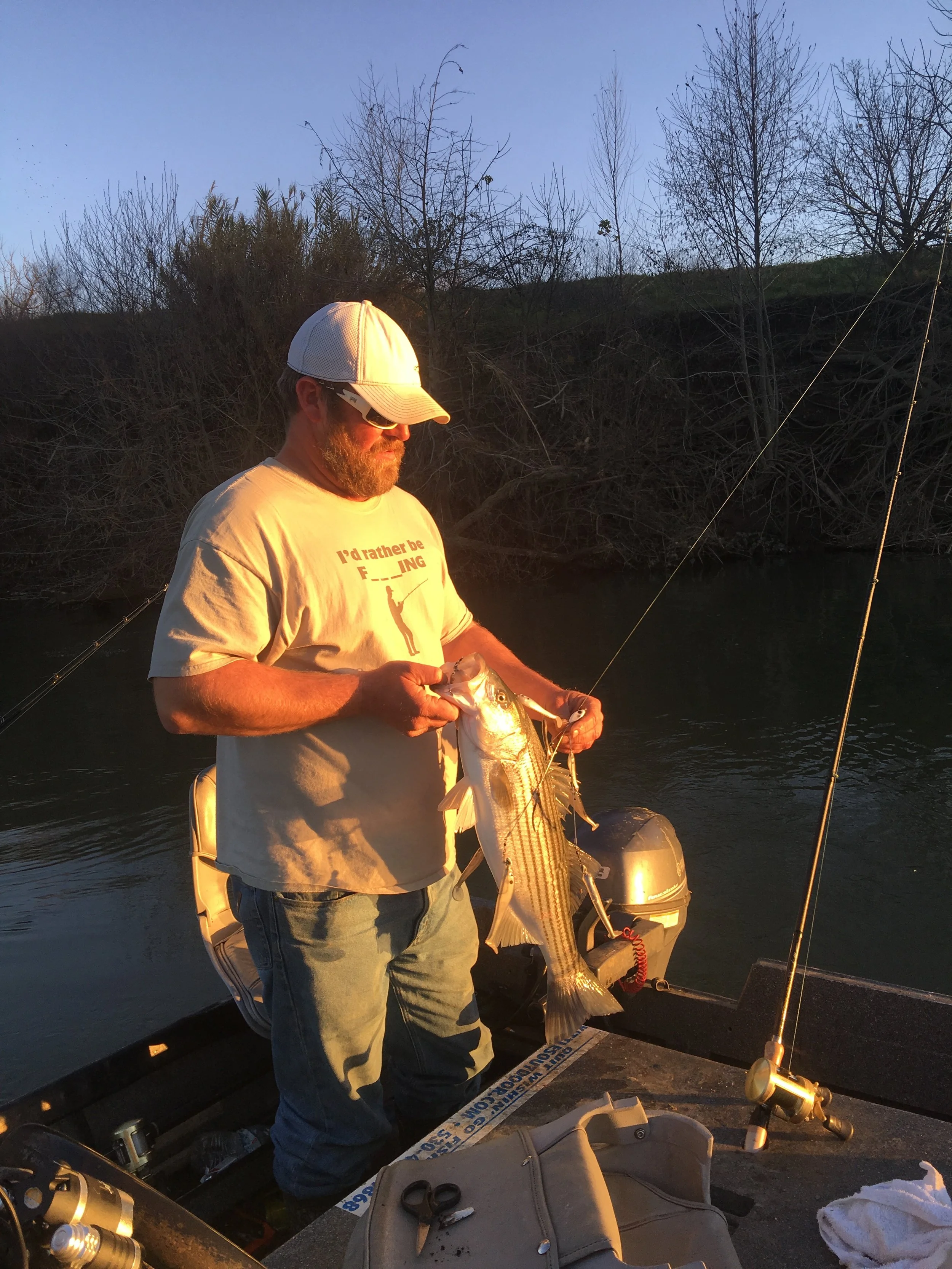 Striped Bass Fishing On The Sacramento River, December 30, 2016