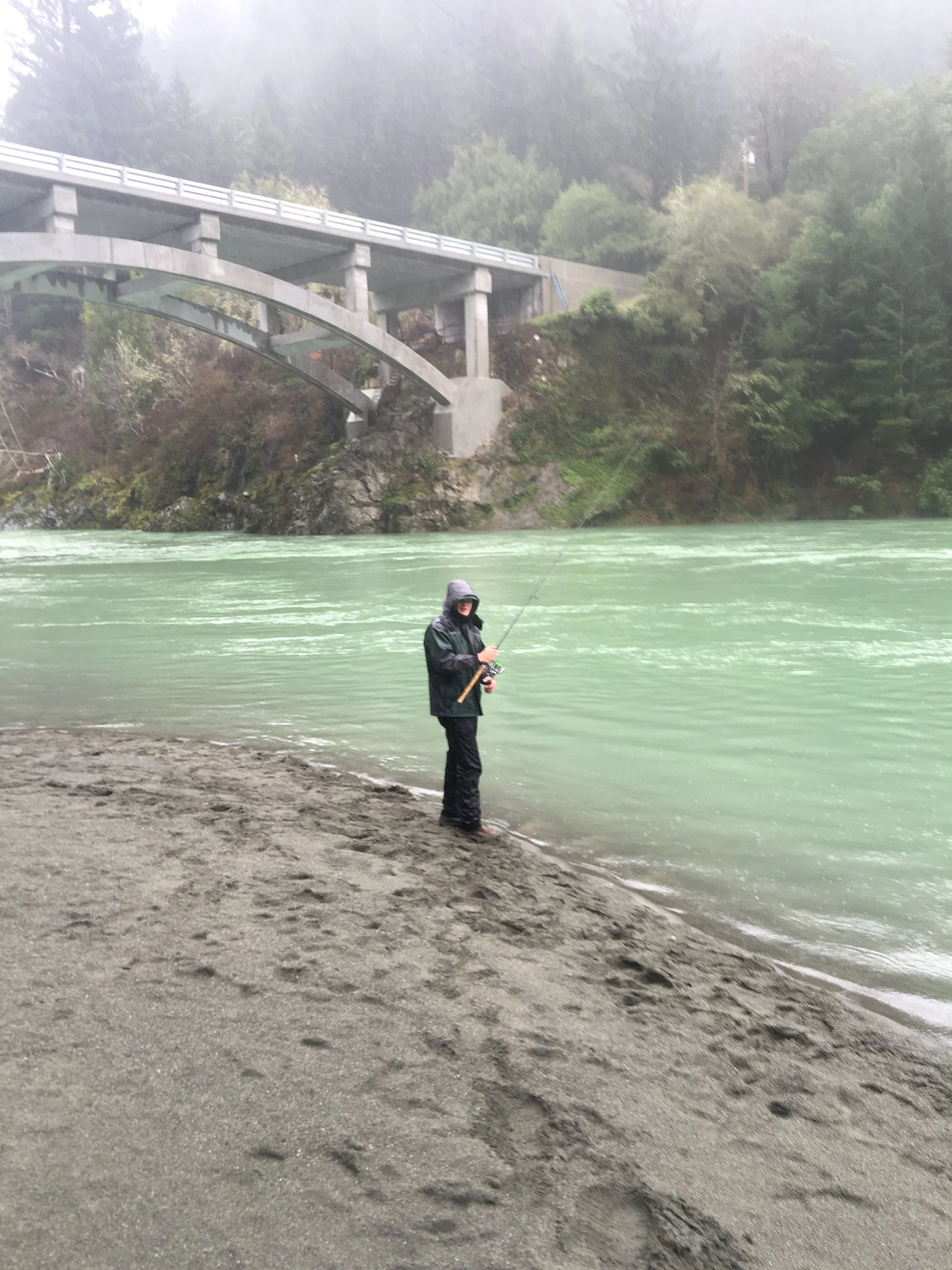 Jacob Frye Steelhead Fishing In Northern California, February 19, 2017