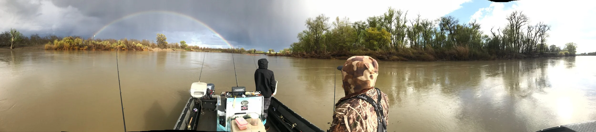 Crazy Thunderstorm Leaves Full Rainbow On The Sacramento River